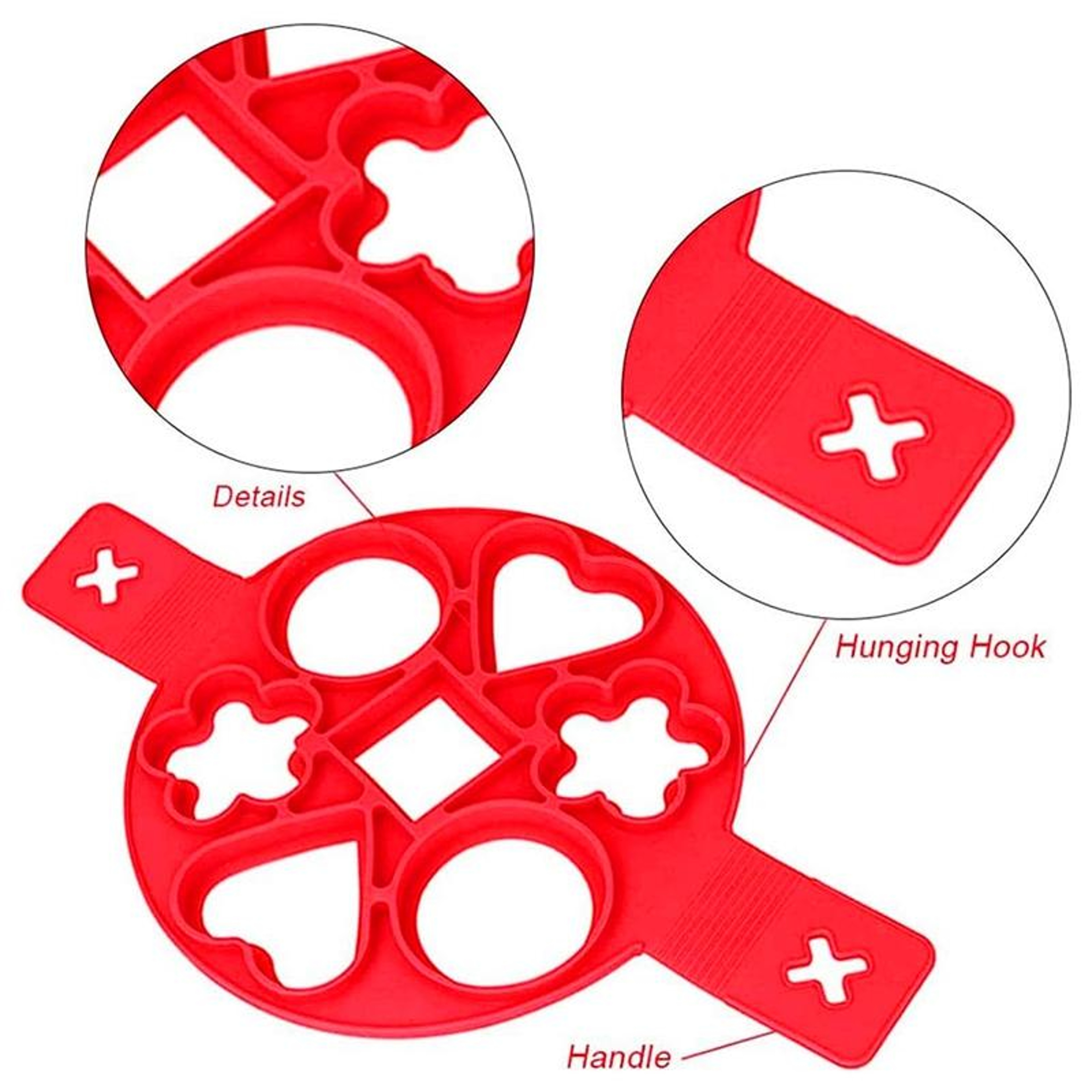Silicone Egg Ring Maker Nonstick Pancake Mold For Perfect Breakfast Cooking 2