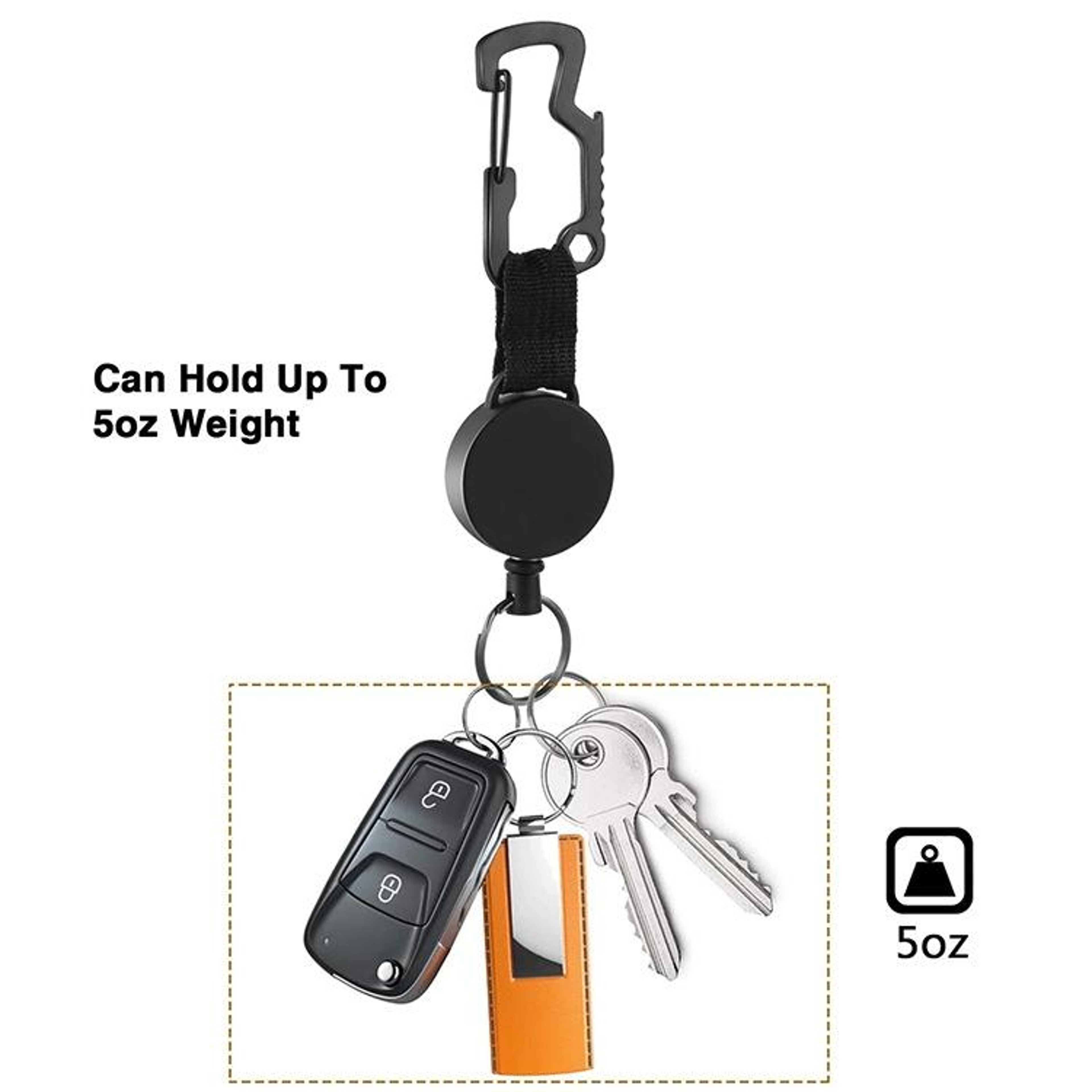 Stainless Steel Carabiner Bottle Opener Multifunctional EDC Keychain Clip For Camping Hiking Travel 4