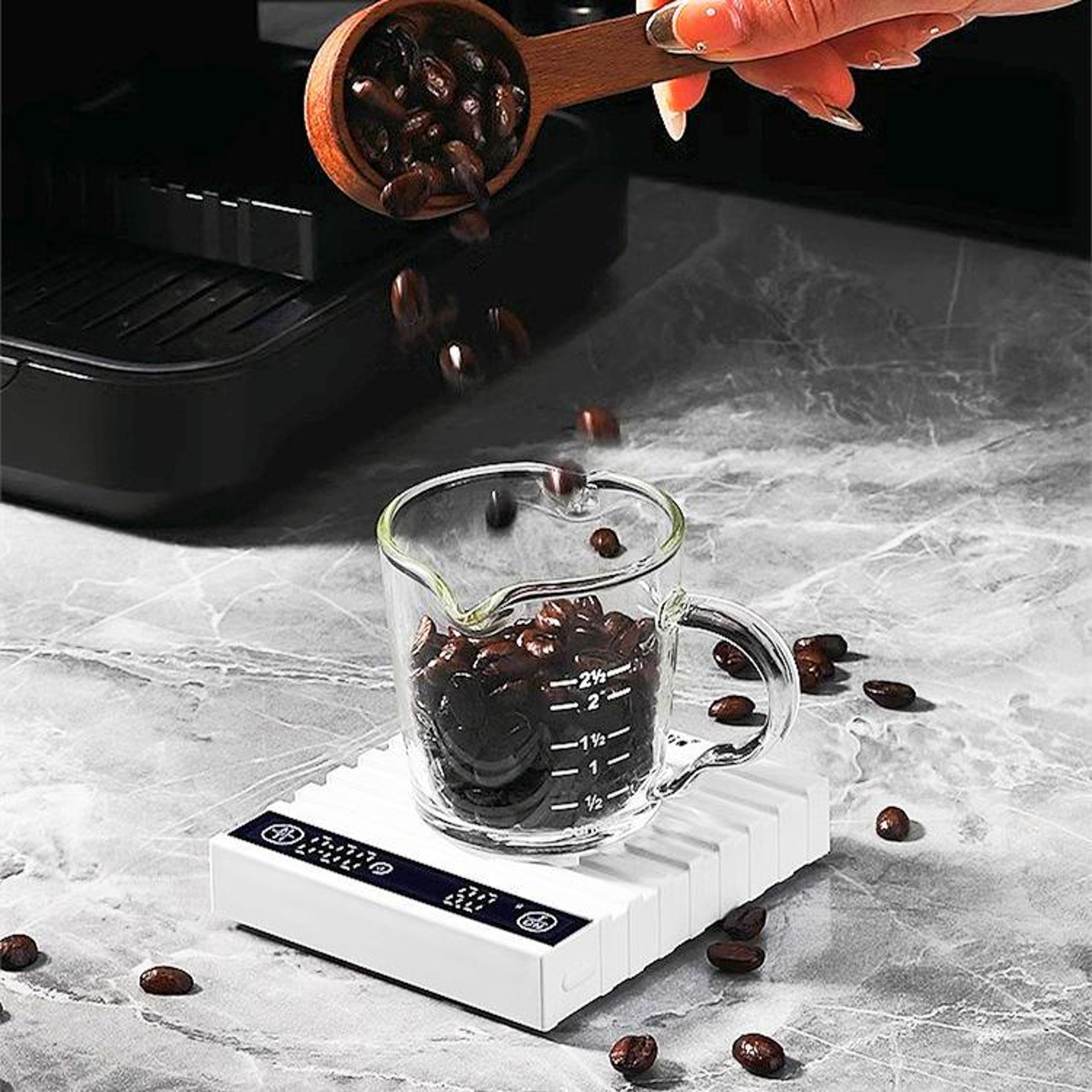 Digital Coffee Scale With Timer Rechargeable Pour Over Coffee Scale Precision 4