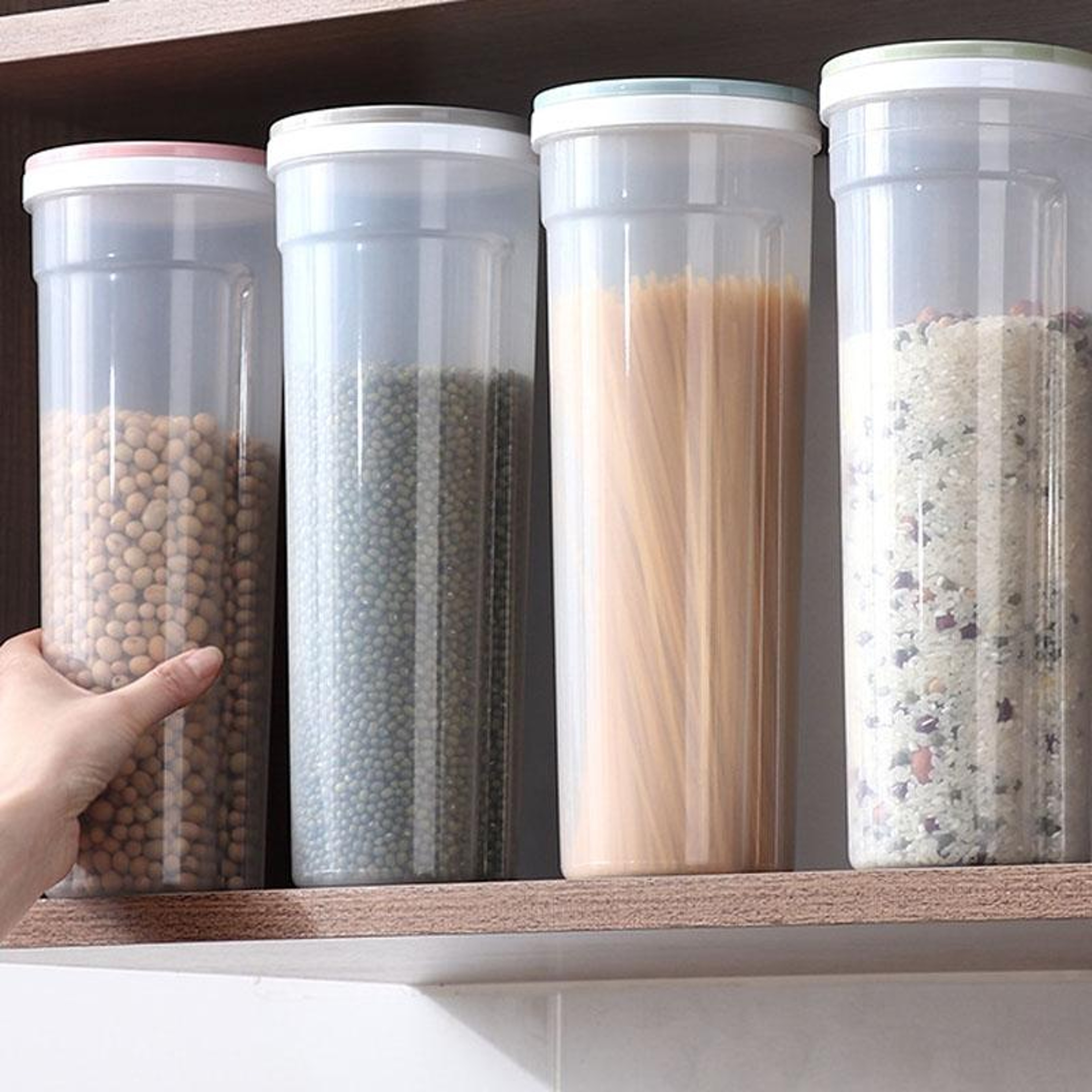 Airtight Grain Storage Container For Pasta Rice And Dry Food Kitchen Organizer Canister 9