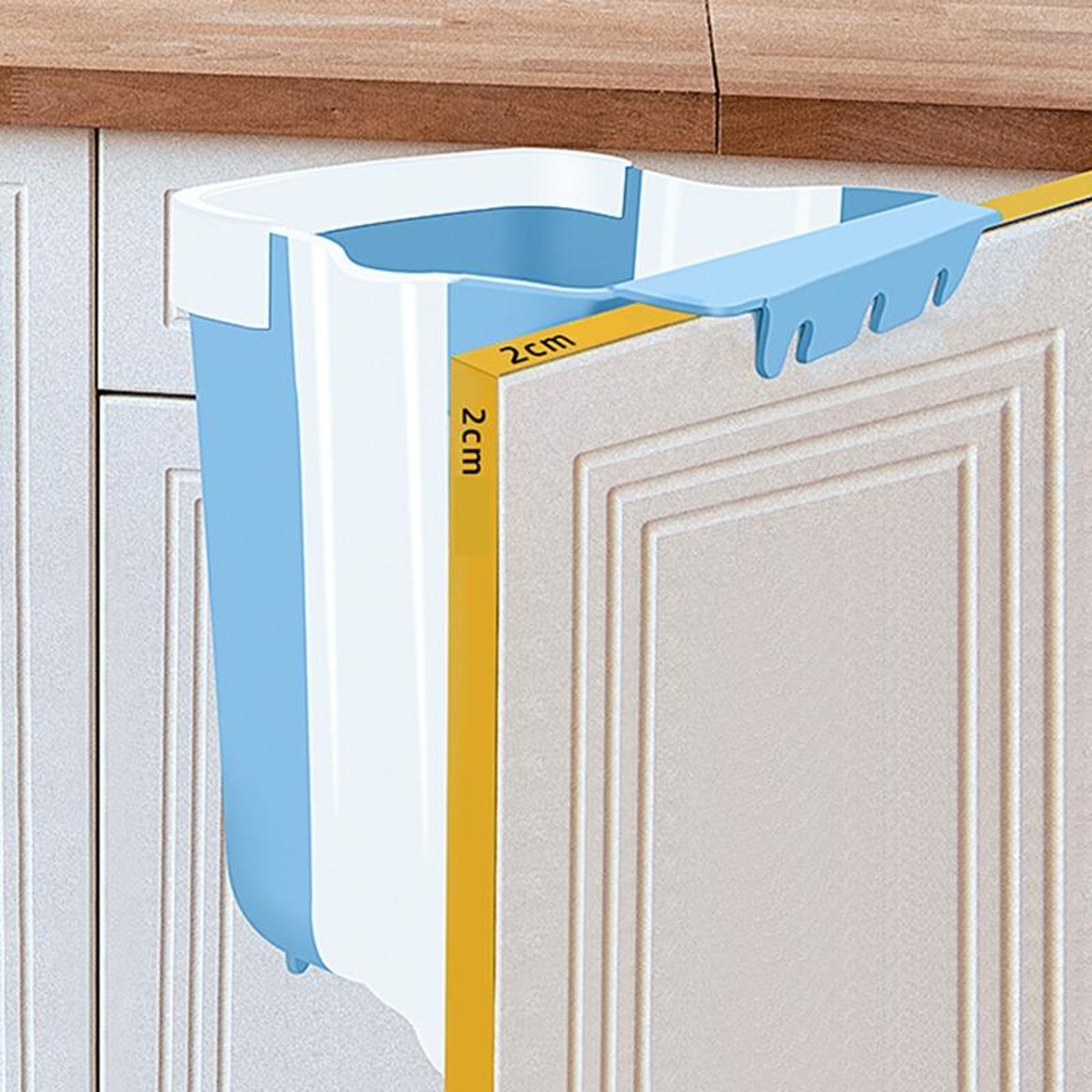 Folding Car Trash Can Space Saving Wall Mounted Garbage Bin for Home Kitchen and Vehicle – view 12