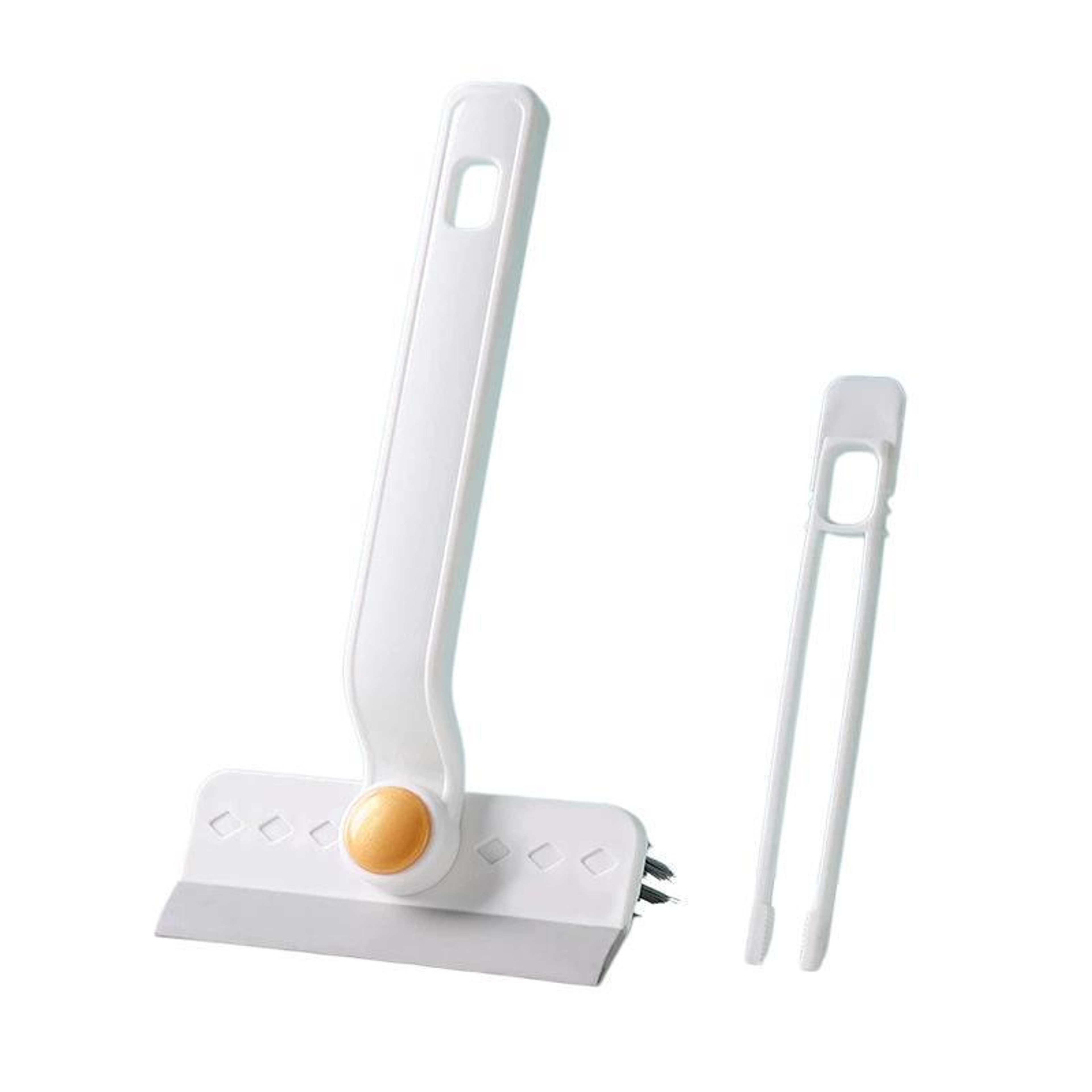 Rotatable Gap Cleaning Brush with Glass Scraper for Bathroom Windows and Floors – view 1