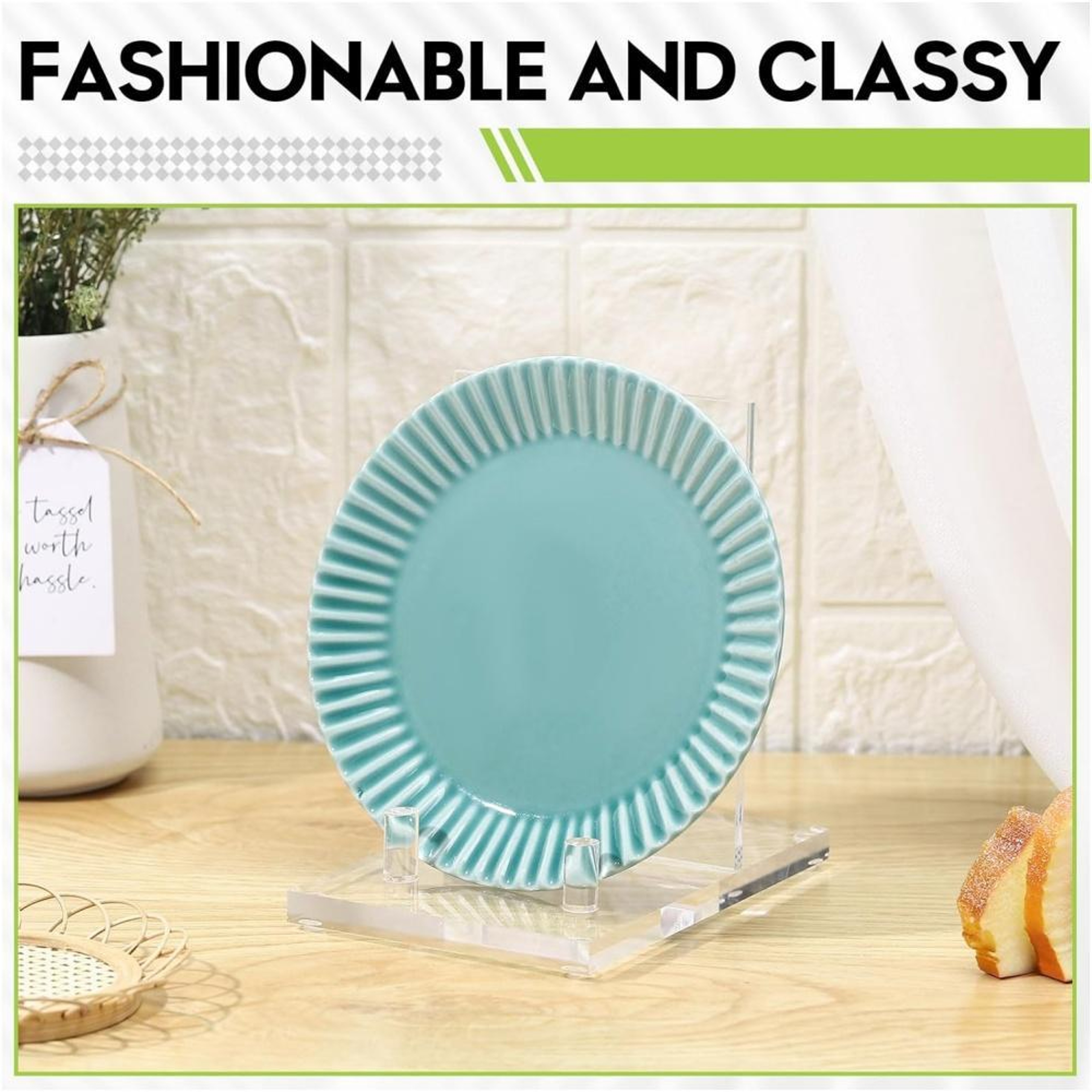 Crystal Clear Acrylic Display Stand for Books Picture Frames Decorative Plates and Photos – view 5