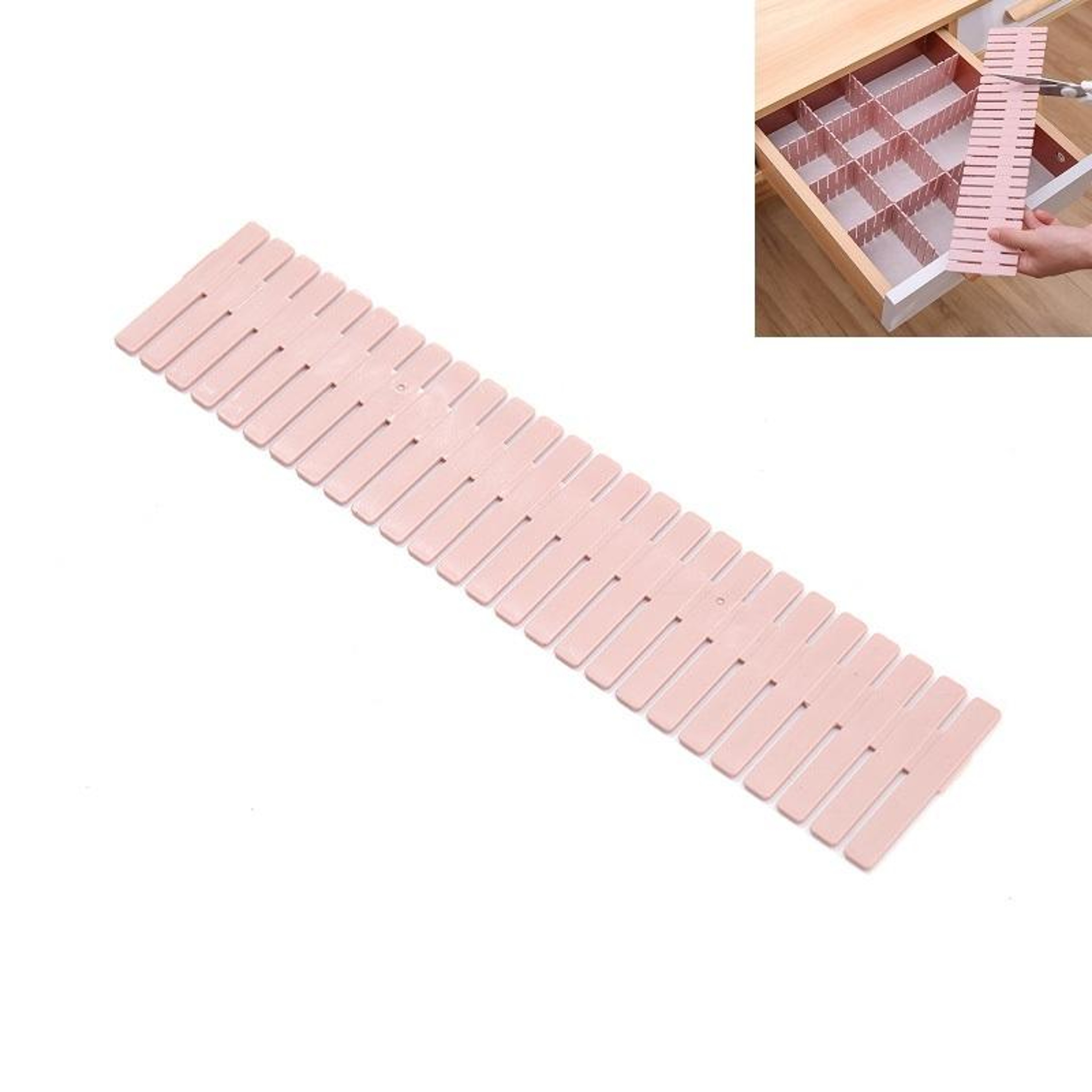 Adjustable Drawer Dividers Plastic Drawer Organizer Set Custom Storage Partition Boards 5