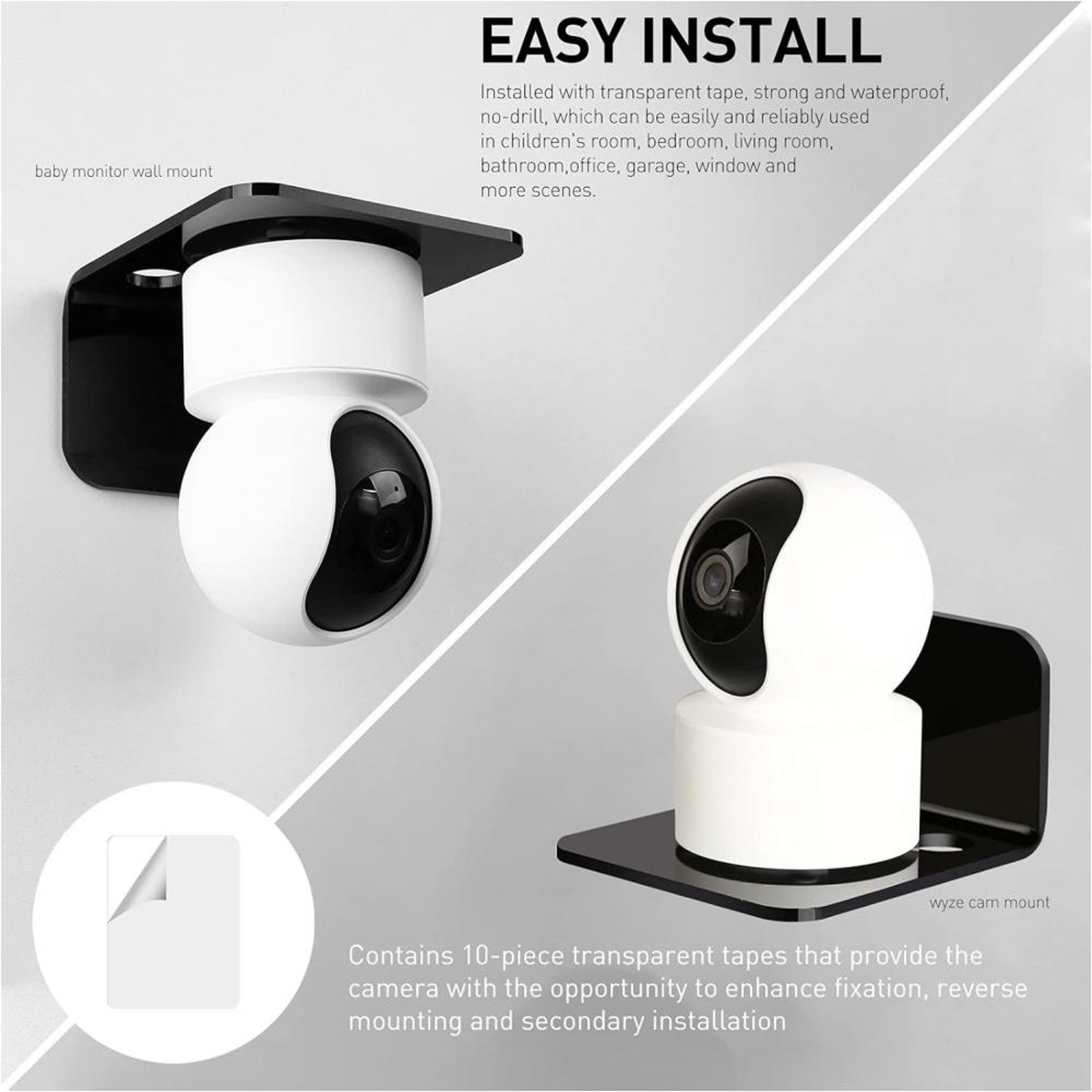 Acrylic Wall Mount Shelf 3 Pack Small Floating Display Shelf For Cameras Speakers And Smart Devices 4
