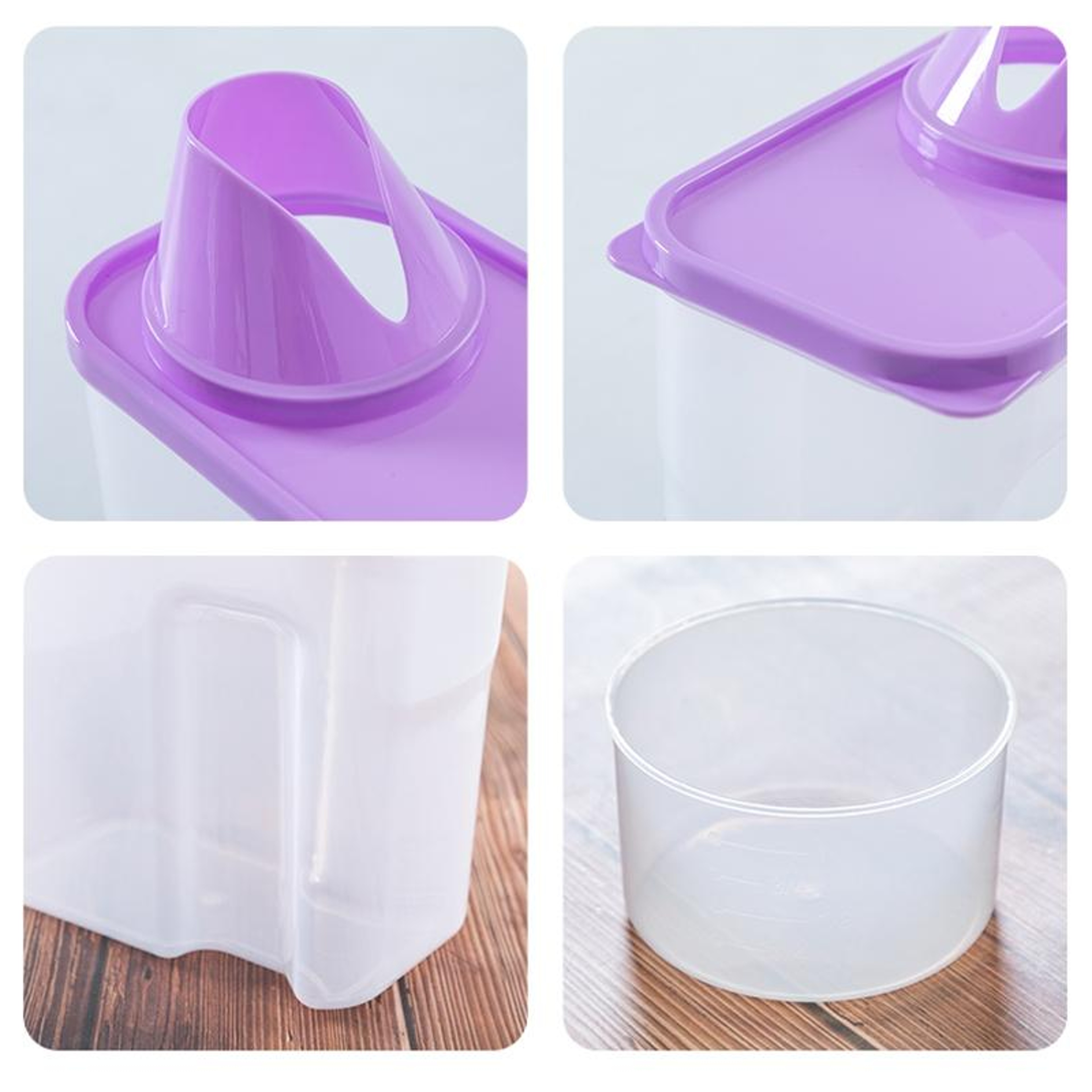 Laundry Detergent Storage Container Clear Plastic Washing Powder Container With Lid 2