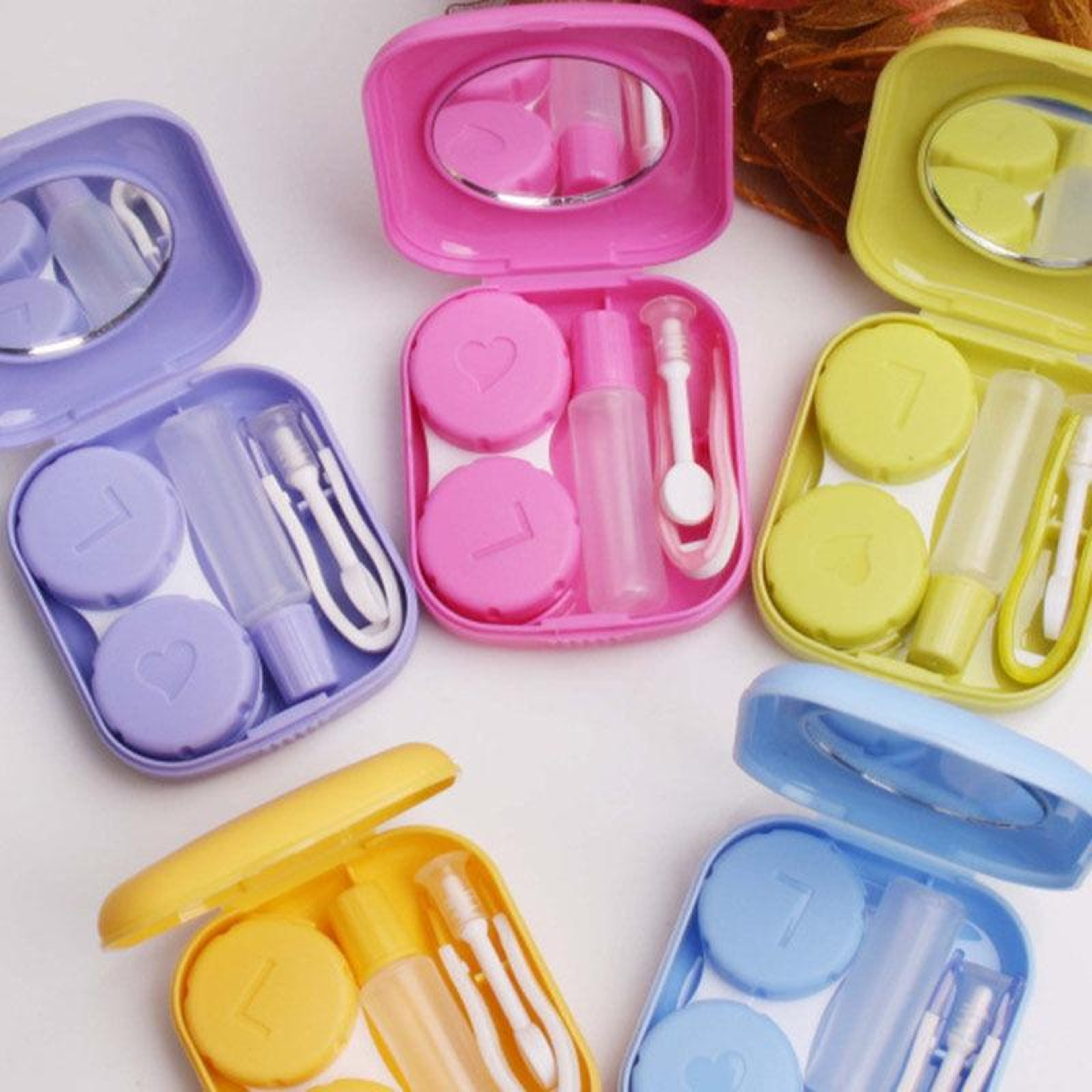 Contact Lens Case with Mirror Portable Travel Contact Lens Case Kit – view 2