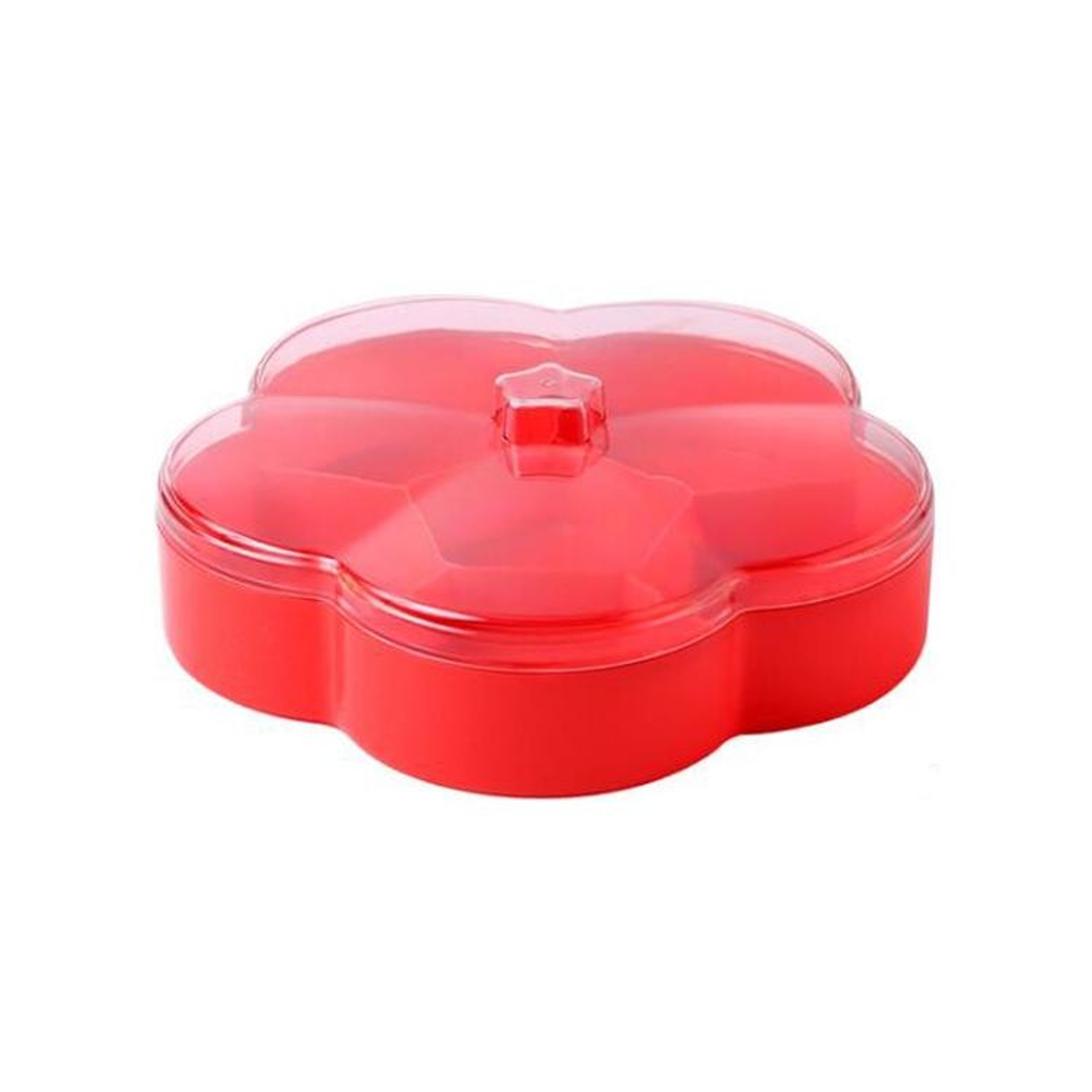 Flower Shaped Candy Storage Box With Lid Transparent Snack Serving Tray For Nuts Dried Fruit 8