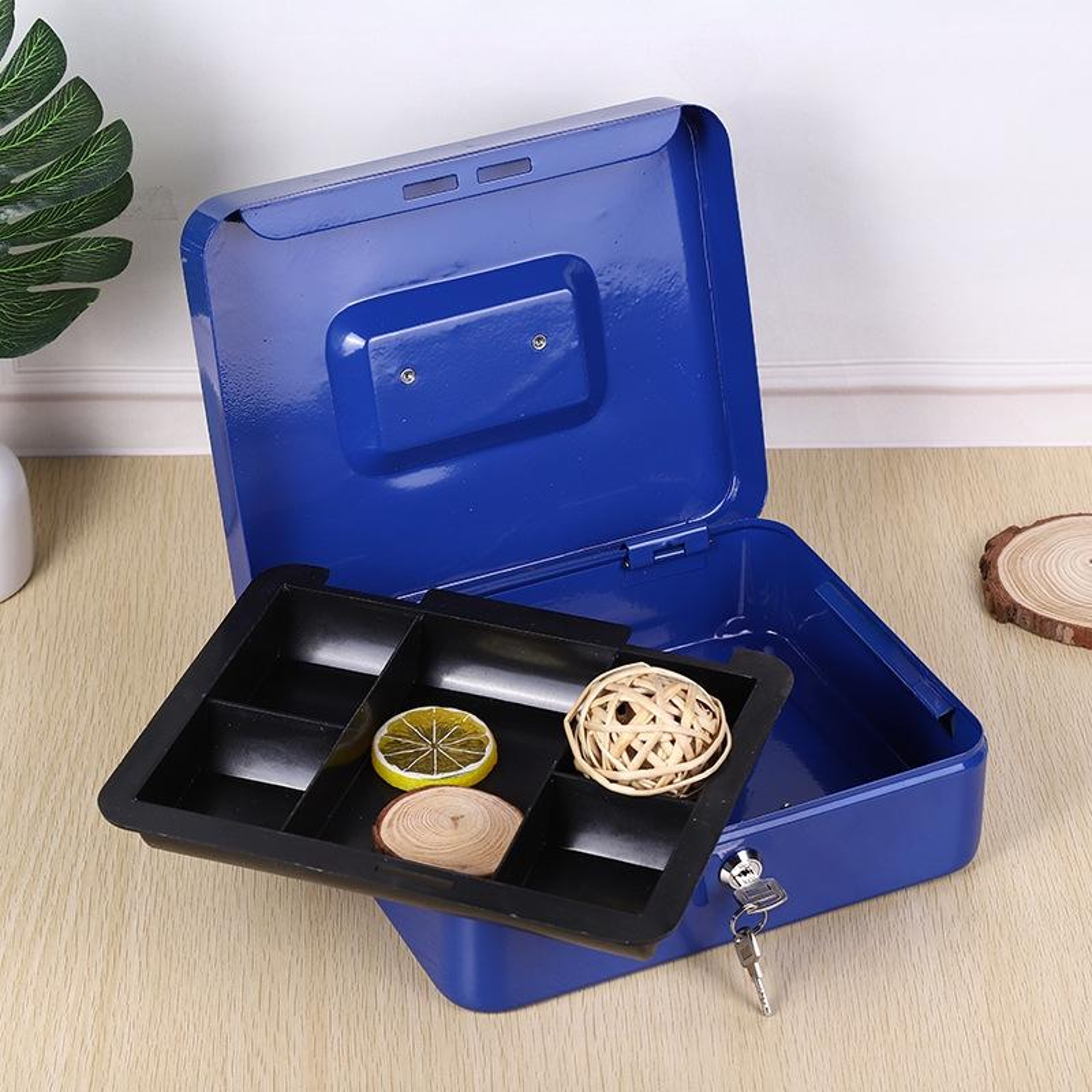 Portable Fireproof Safe Box With Key Lock Secure Document Storage Box For Home Office And Travel 5