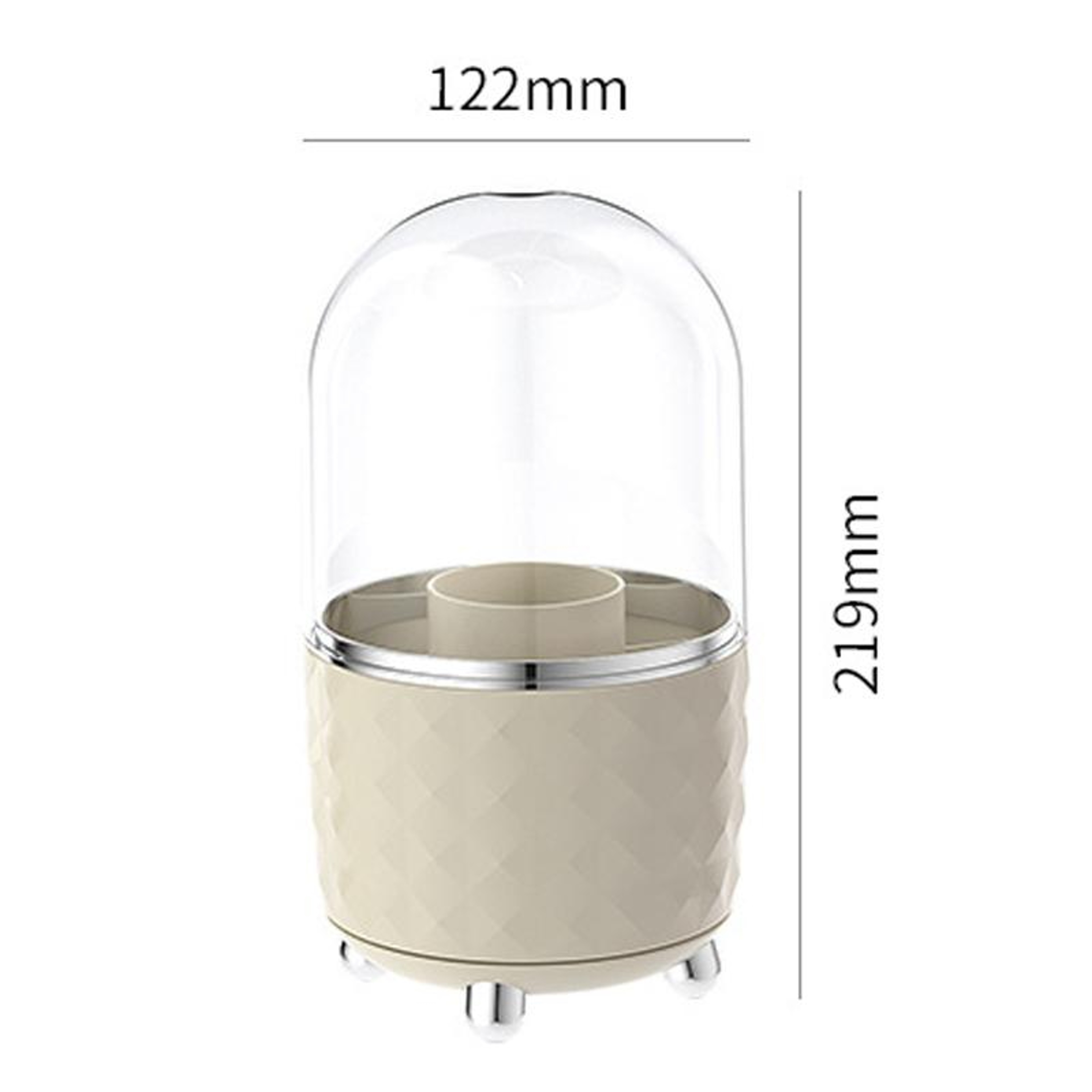 Rotating Cosmetic Organizer Dustproof Makeup Storage Box Large Capacity Vanity Desktop Holder 2
