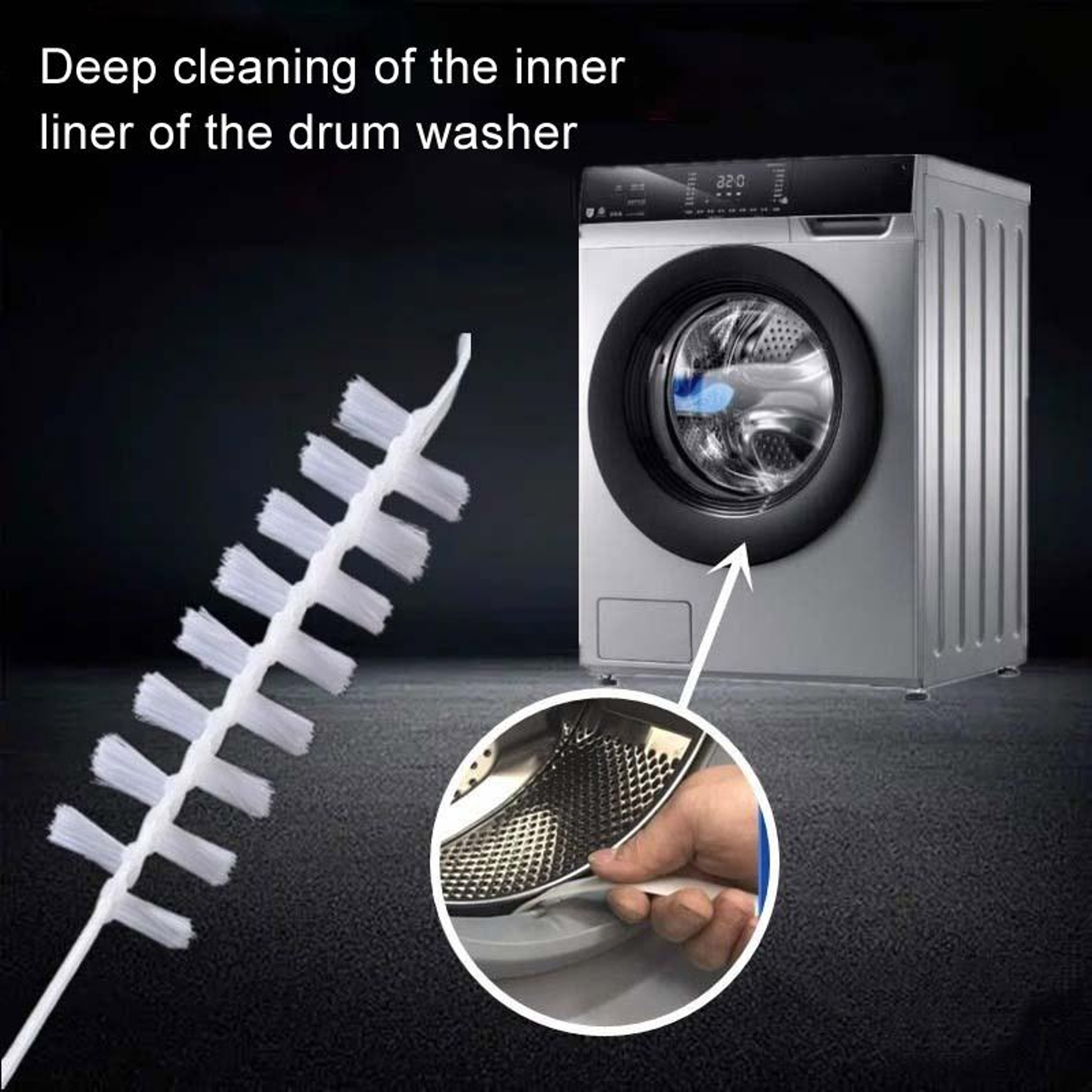 Long Handle Washing Machine Cleaning Brush For Deep Appliance Sink And Crevice Cleaning 1