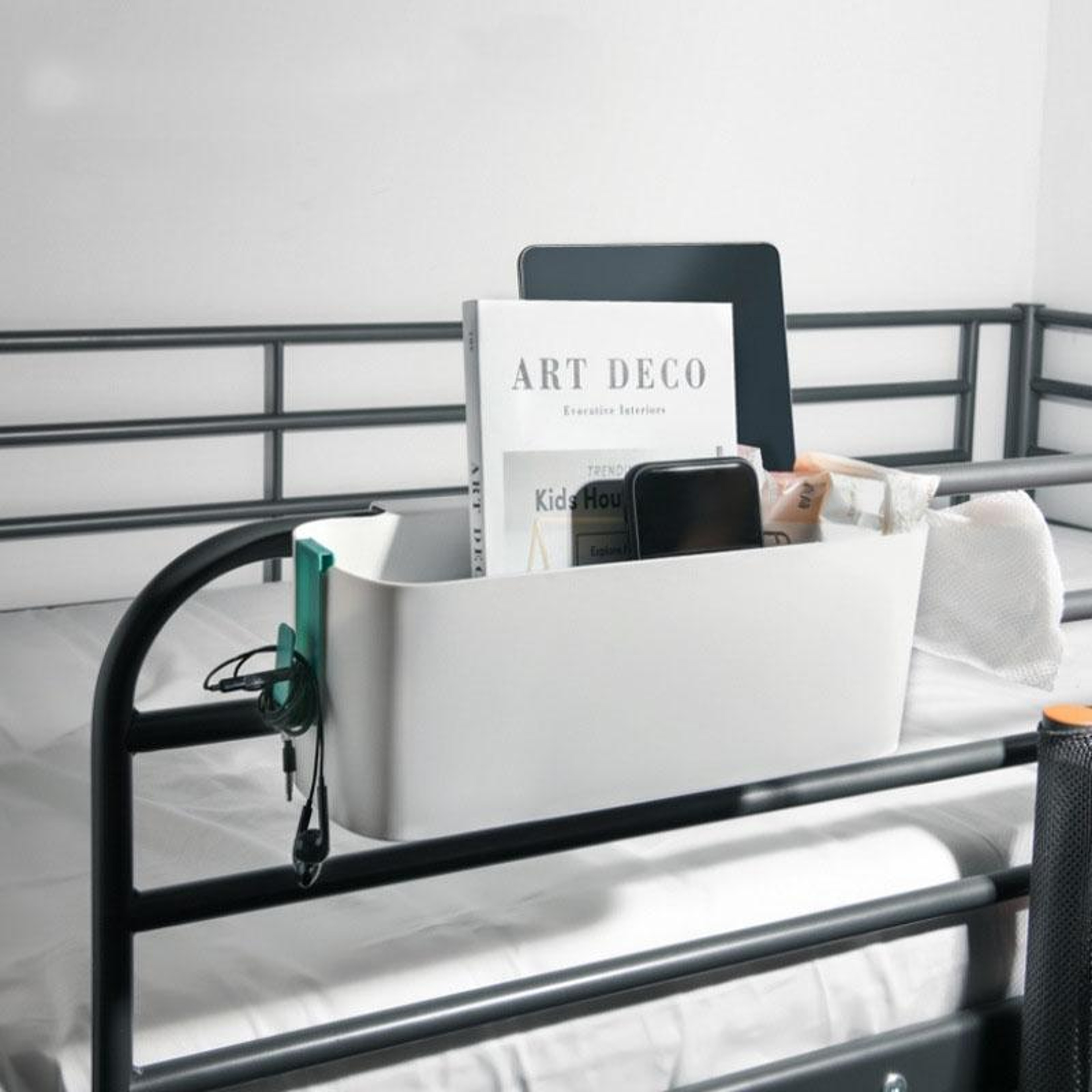 Bedside Storage Organizer Hanging Bedside Caddy Space Saving Dorm Room Organizer Shelf – view 2