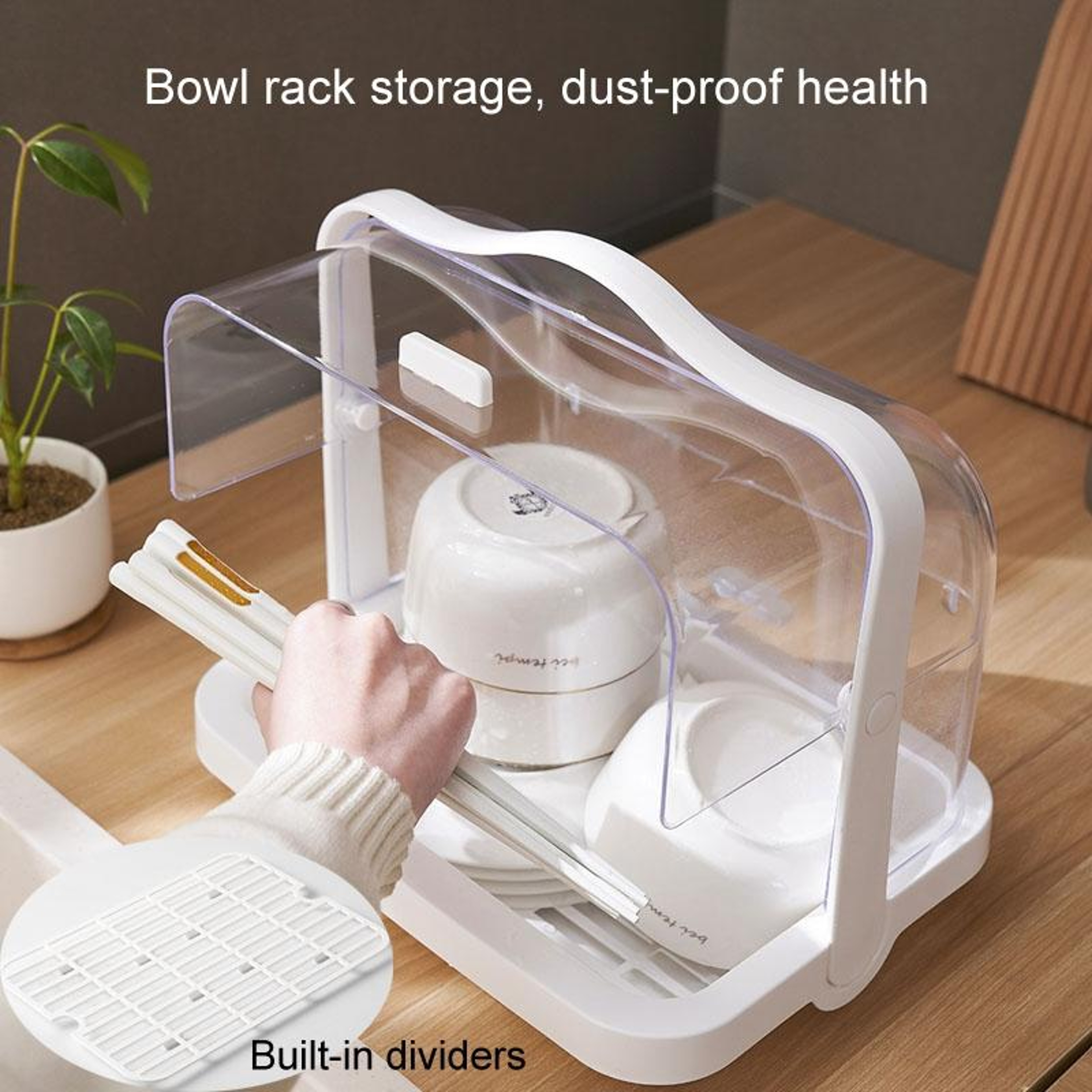Transparent Bread Storage Box With Dustproof Lid Multi Purpose Kitchen Storage Organizer 5