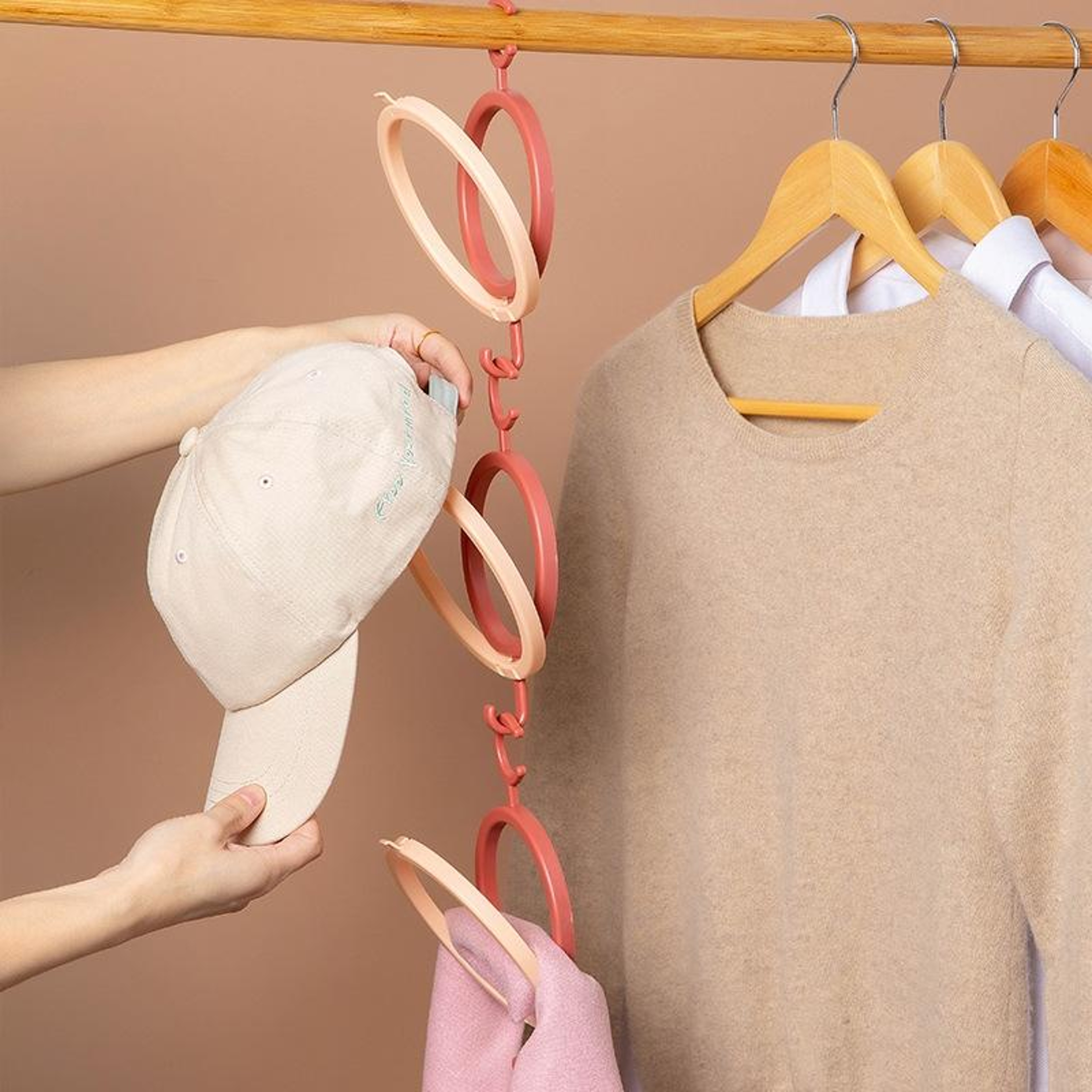 Space Saving Over The Door Organizer With Storage Shelf For Bags Hats Scarves And Accessories 5
