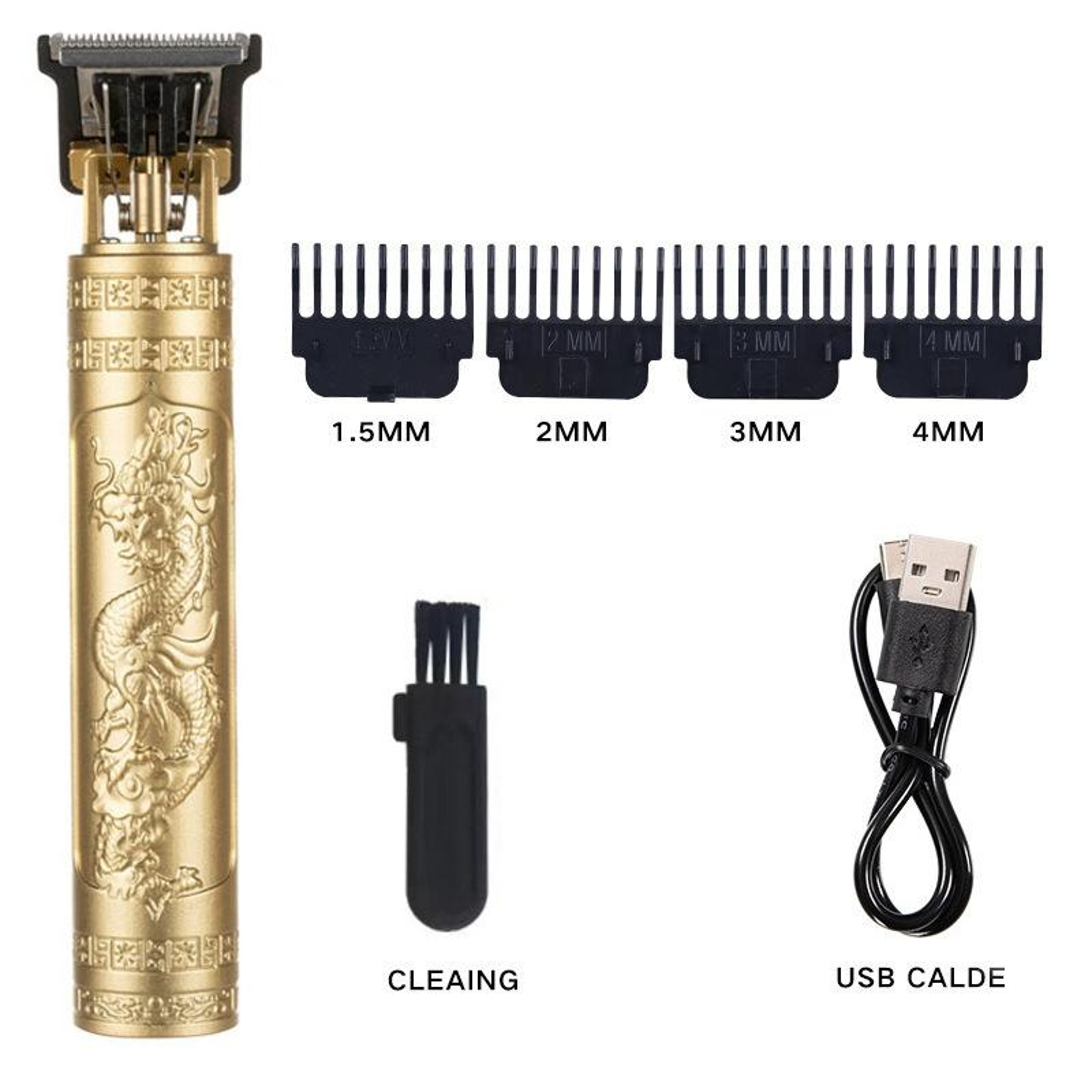 Professional Hair Clipper Cordless Hair Trimmer USB Rechargeable T Blade Grooming Kit 2