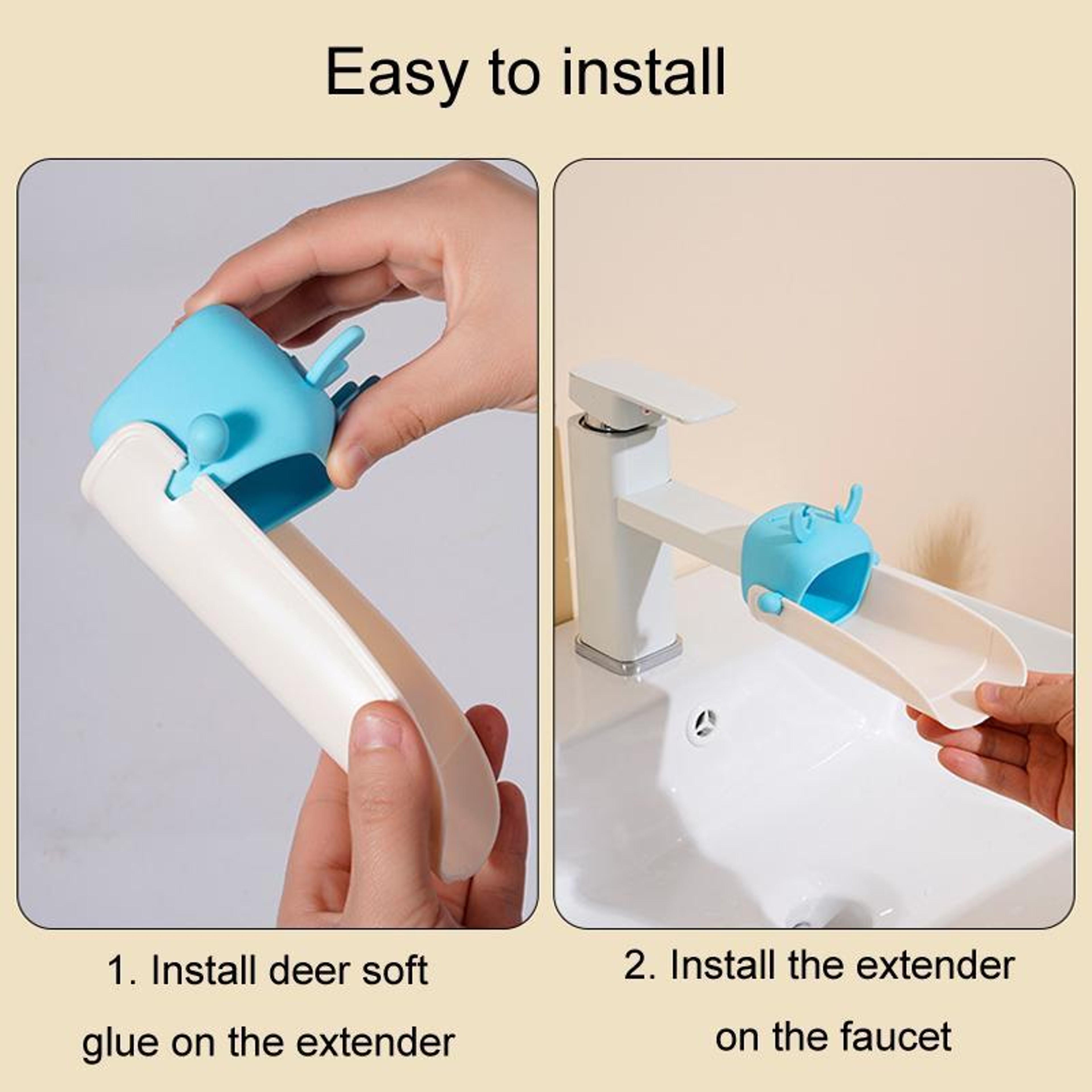 Cute Kids Faucet Extender Splashproof Faucet Extender Cartoon Deer Sink Water Diverter – view 8