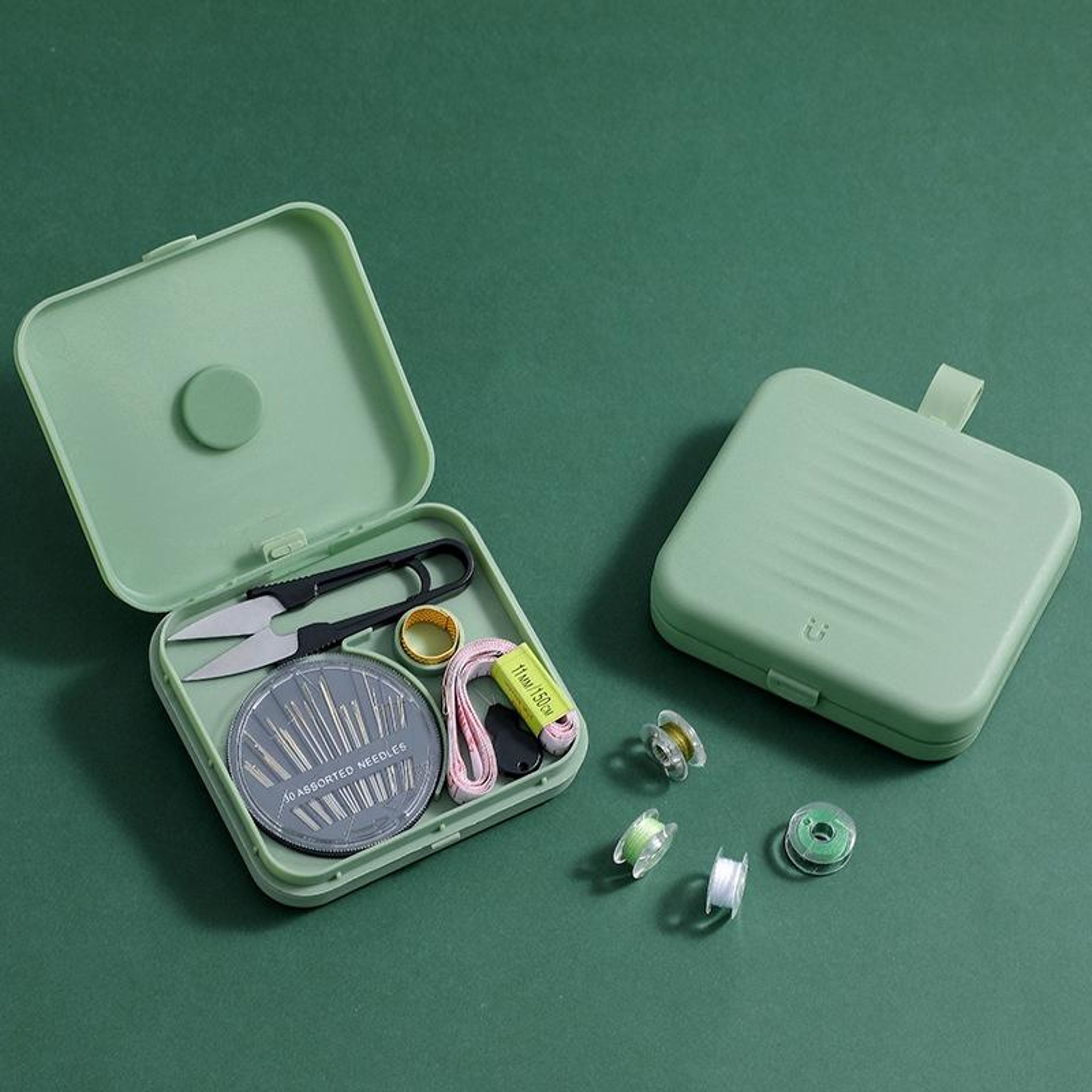 Magnetic Sewing Kit Double Layer Sewing Box Organizer with Portable Sewing Tools for Home Travel and DIY – view 5