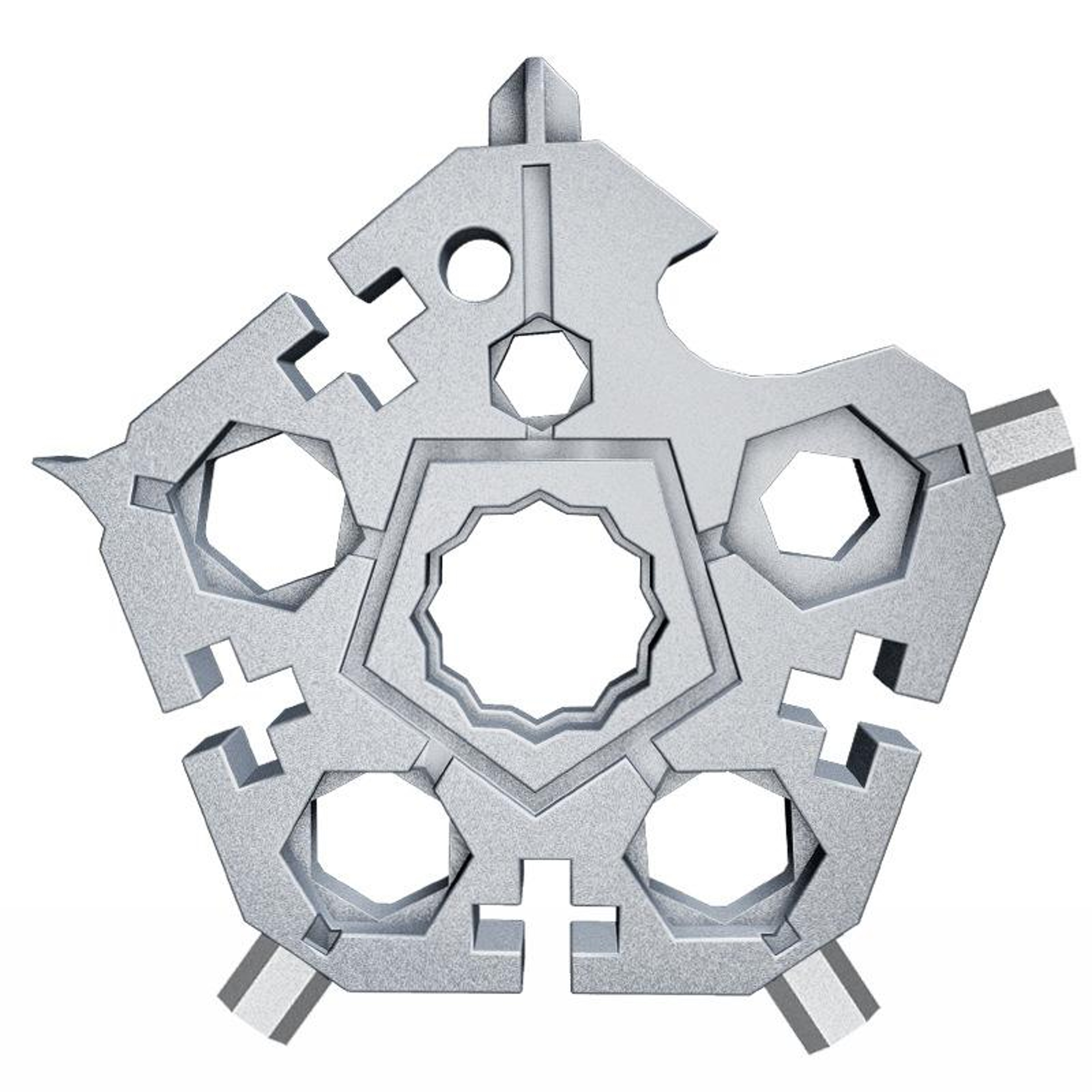 Snowflake Multitool Stainless Steel EDC Keychain Tool Pocket Repair Wrench 7