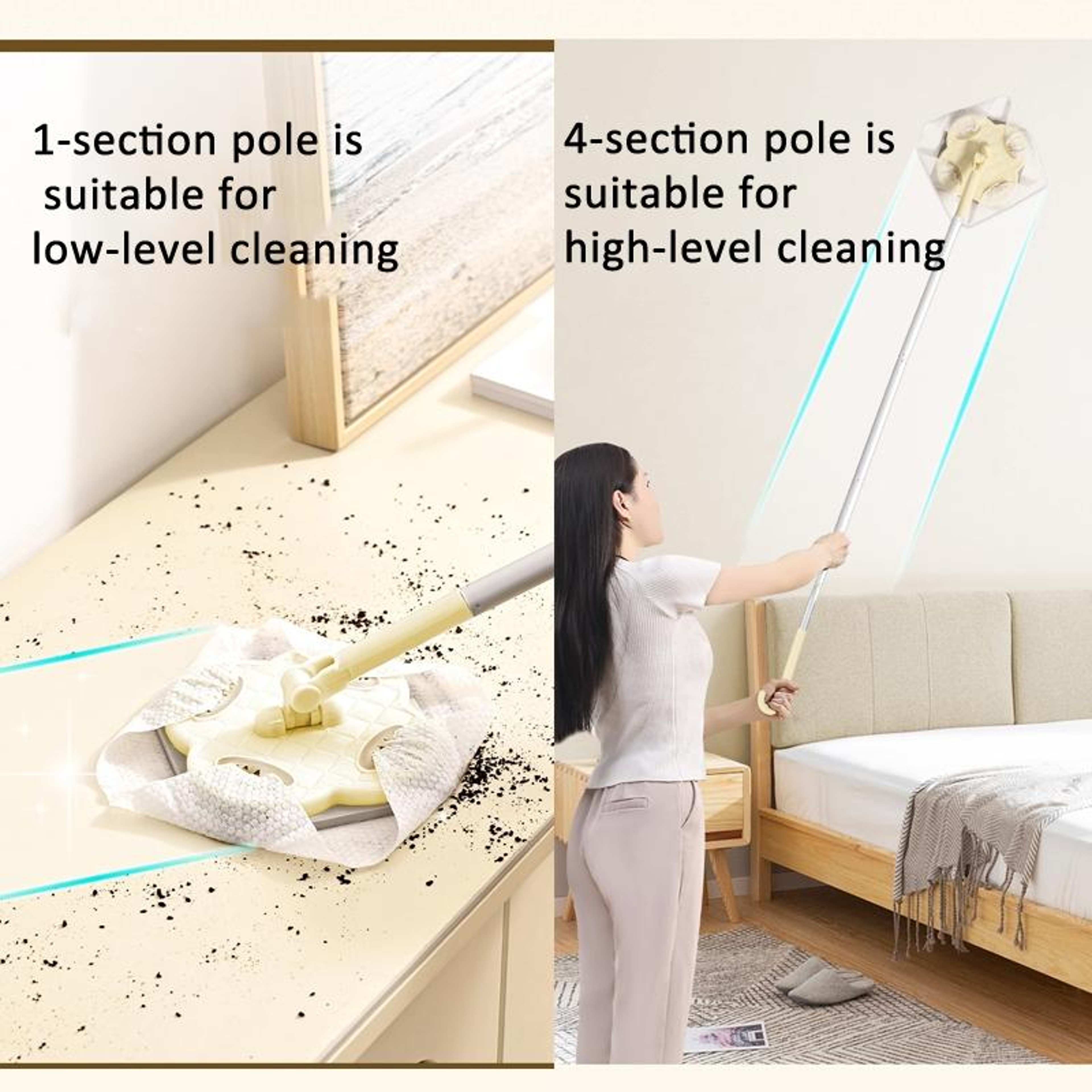 Electrostatic Dust Mop with 360 Swivel Head Disposable Floor Cleaning Mop for Hard Floors – view 6