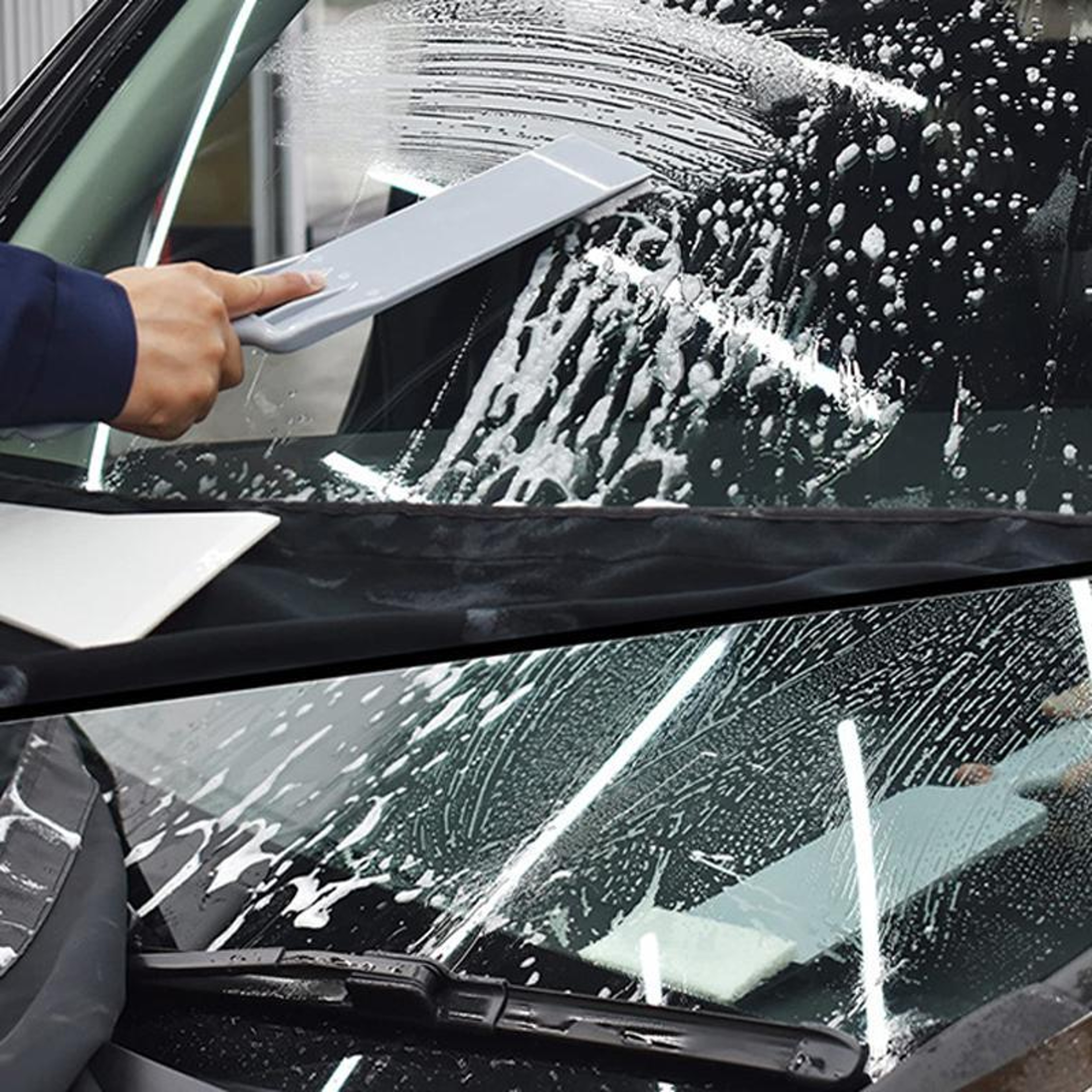 Precision Reach Extended Car Tint Squeegee  Long Handle Window Film Scraper 3