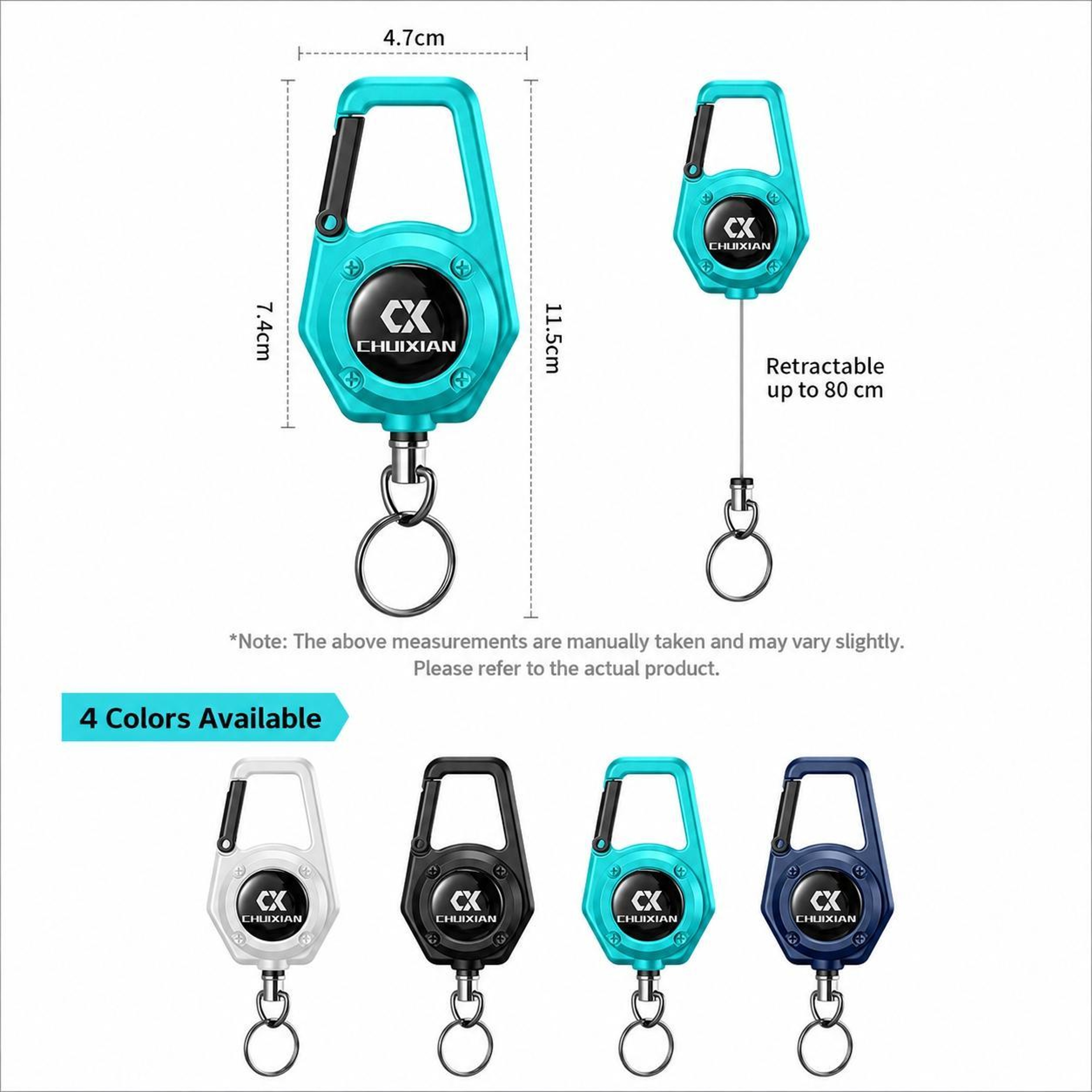 Retractable Steel Wire Keychain Carabiner for Fishing & Outdoor Tools – view 4