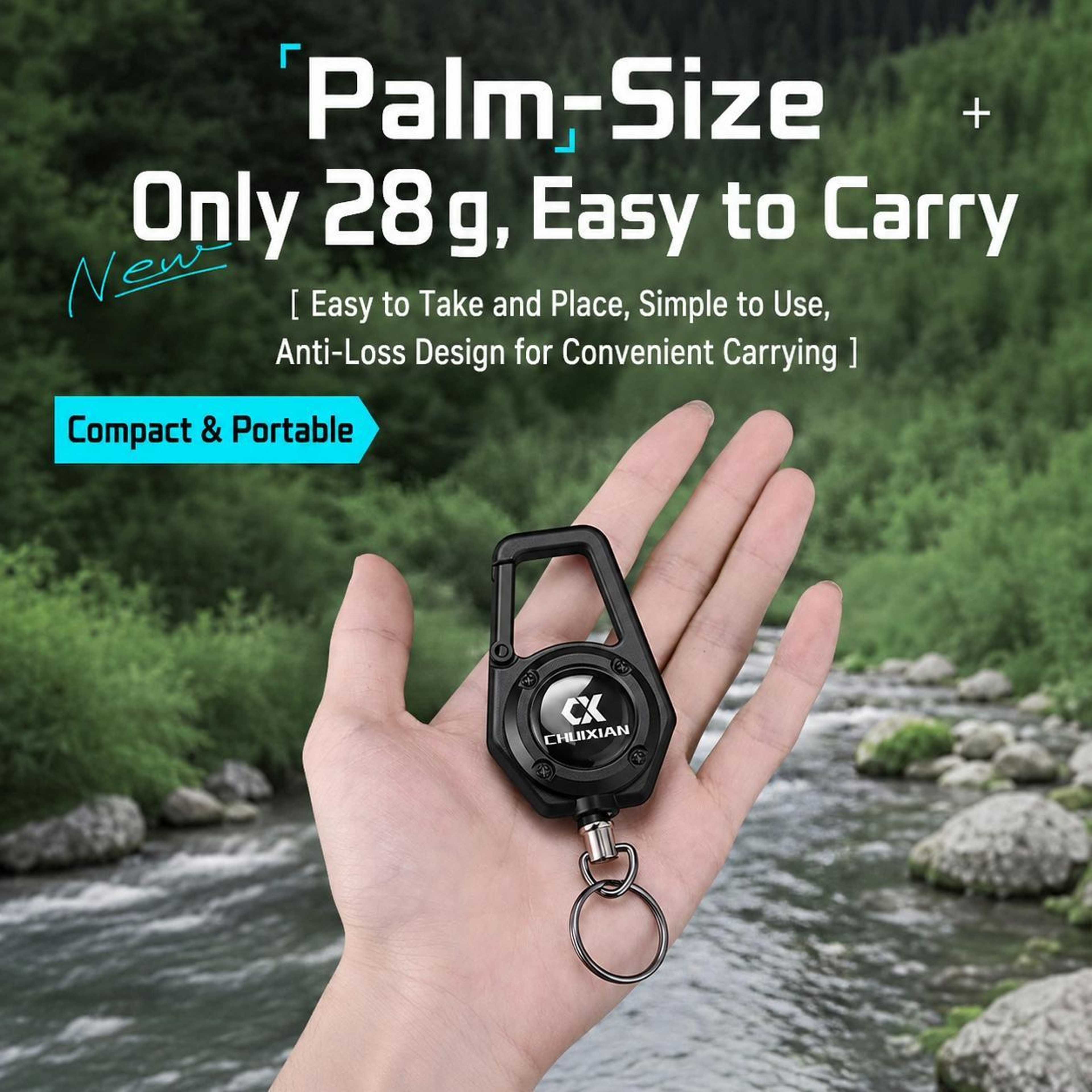 Retractable Steel Wire Keychain Carabiner for Fishing & Outdoor Tools – view 9
