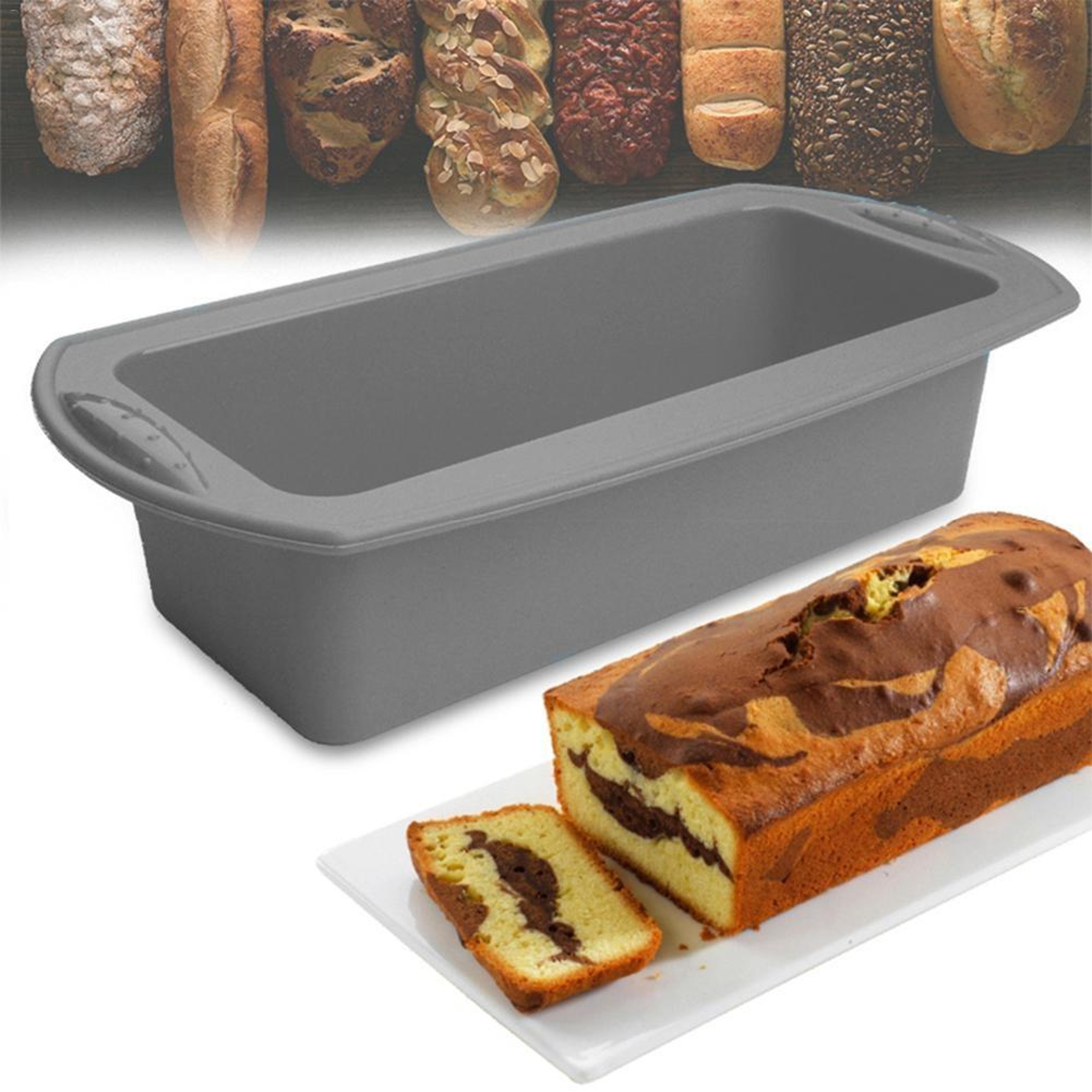 Gray Rectangular Silicone Mold For Cake Decorating Accessories And Treats 2