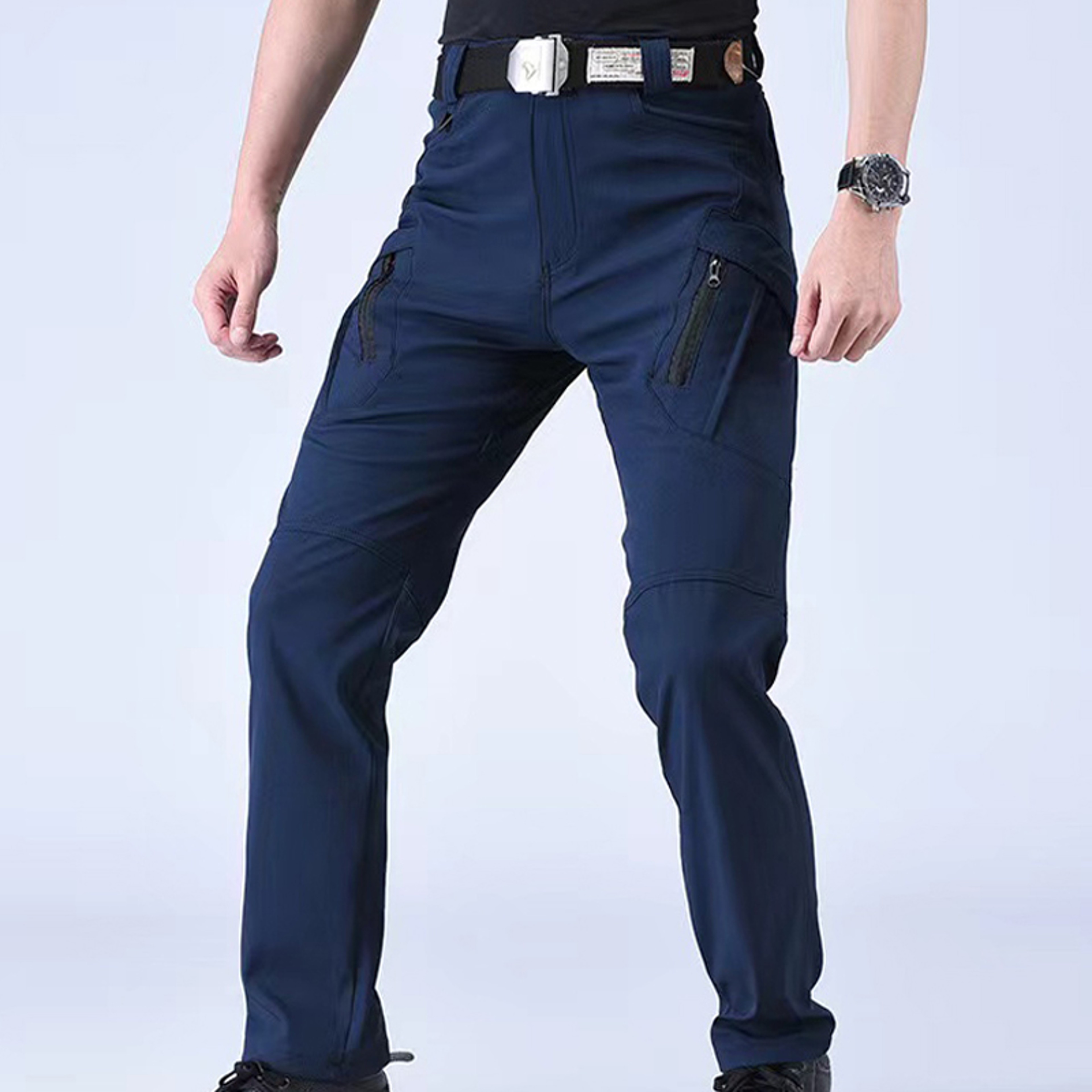Men Tactical Cargo Pants Spring  Autumn Elastic Waist Combat Hiking Camping  Outdoor Work Trousers 3