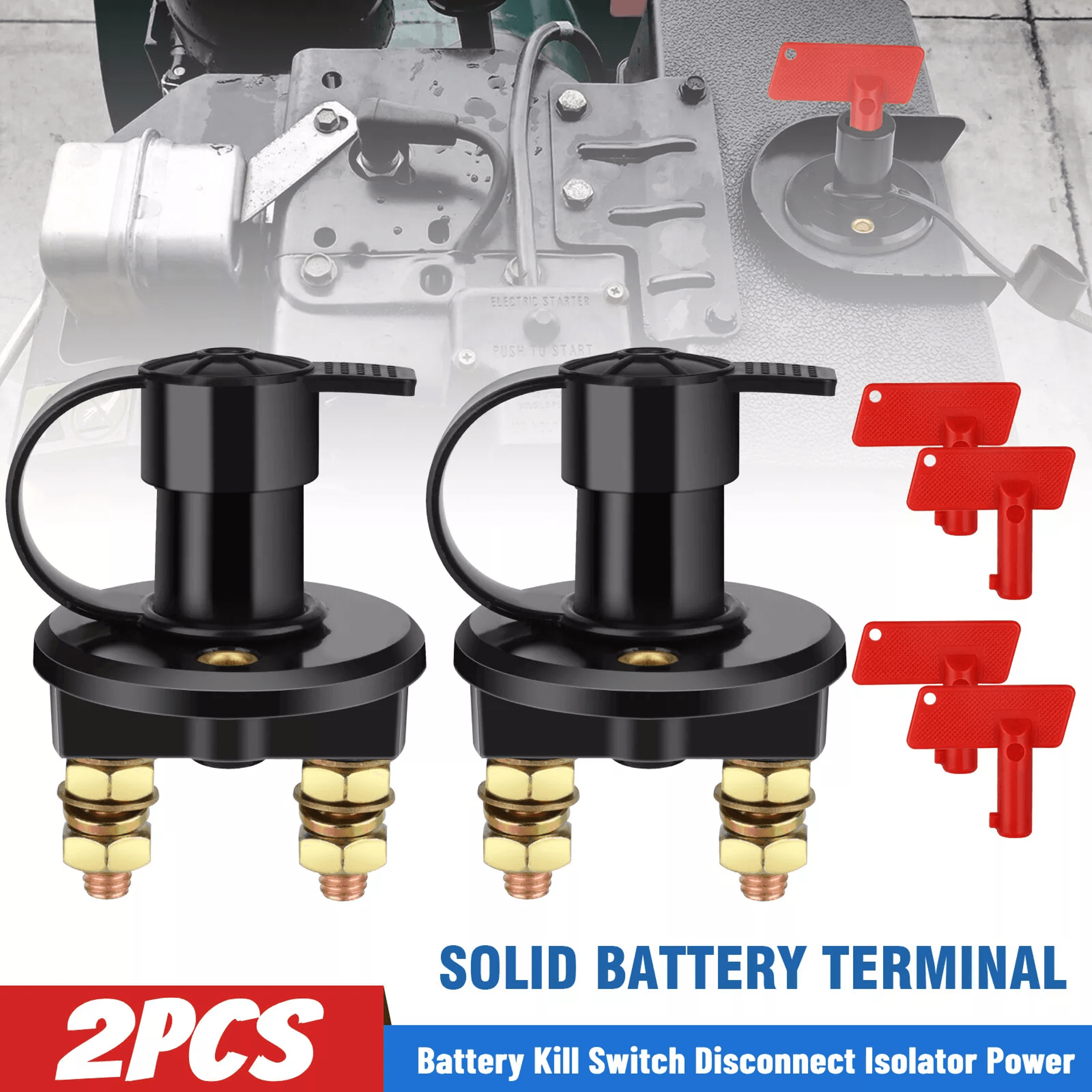 Heavy Duty Battery Kill Switch Disconnect Isolator Power Cut Off Switch For Car Truck RV Boat ATV M 0