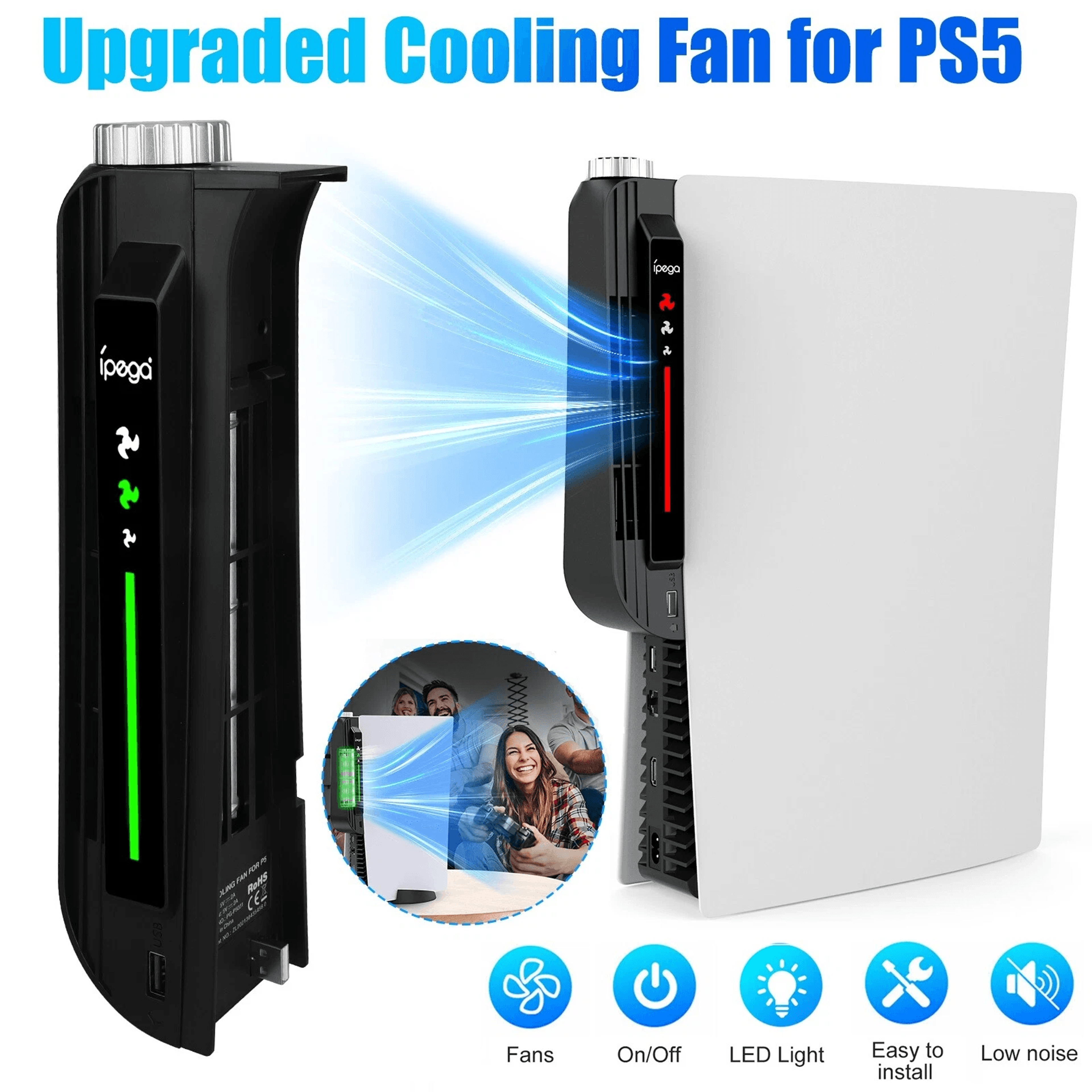 Adjustable Cooling Fan With USB Port Powerful Accessories For PlayStation Console Cooler System Wit 0