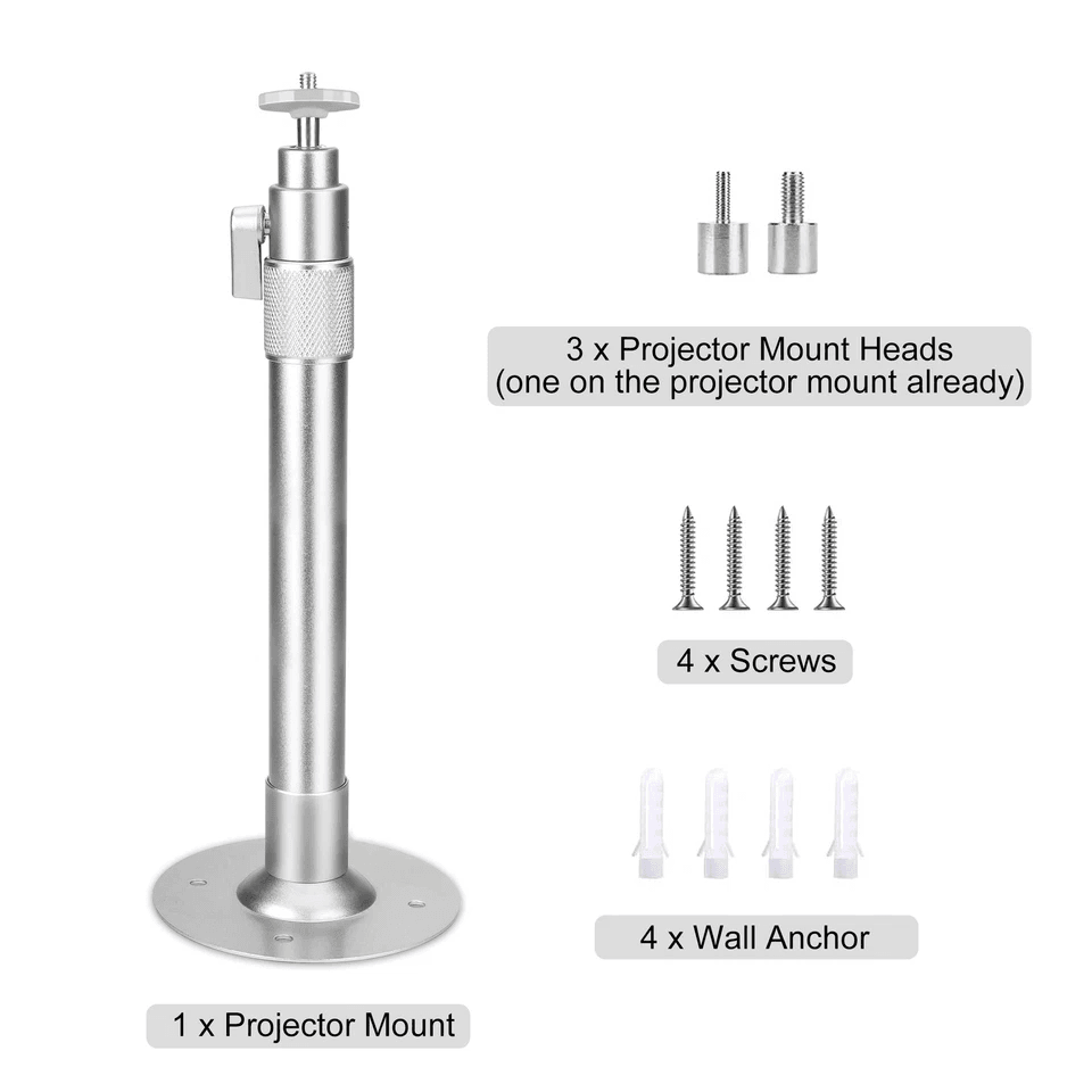 Universal 360 Swivel Mini Projector Ceiling Wall Mount Holder Adjustable Bracket For HD LCD DLP Pro 6