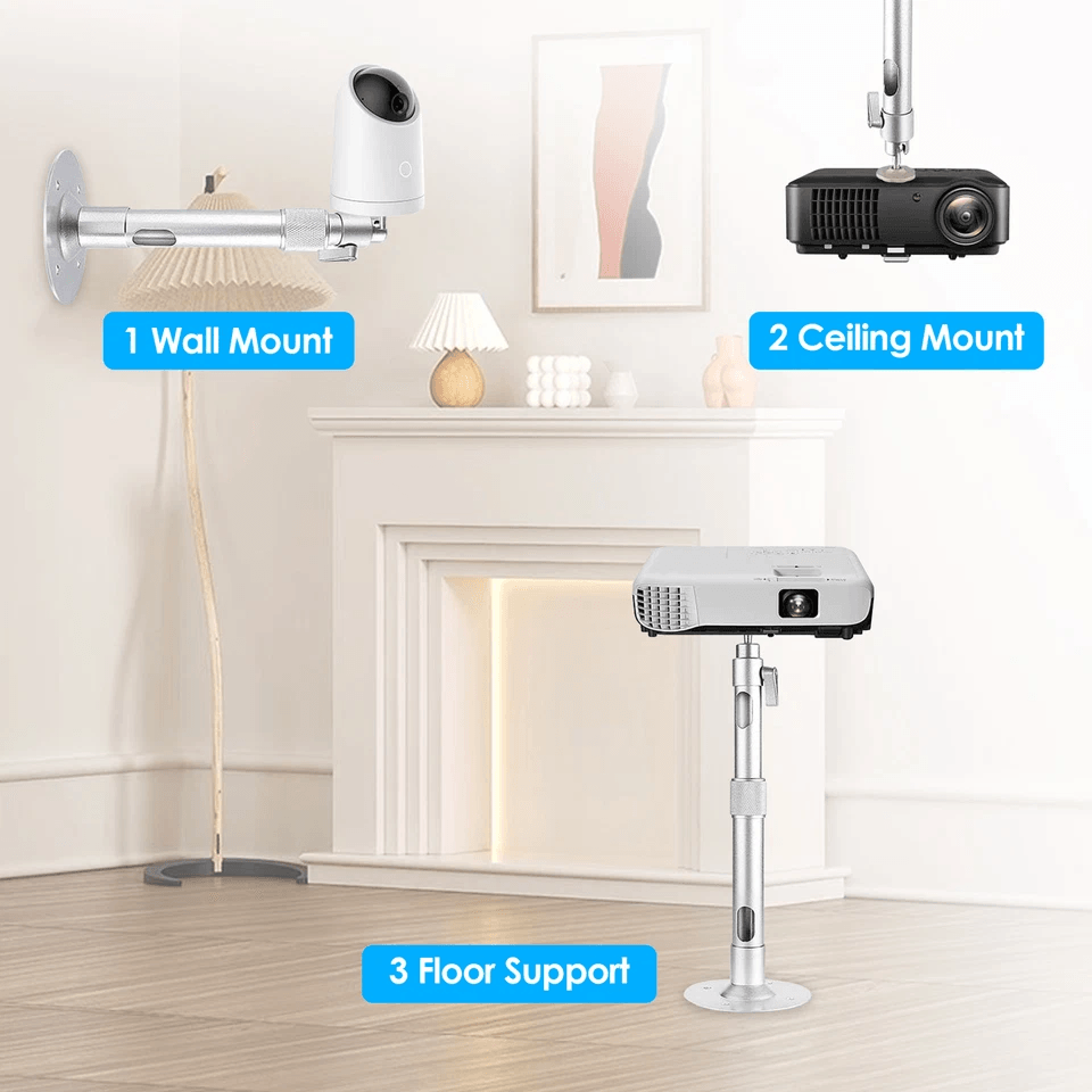 Universal 360 Swivel Mini Projector Ceiling Wall Mount Holder Adjustable Bracket For HD LCD DLP Pro 4