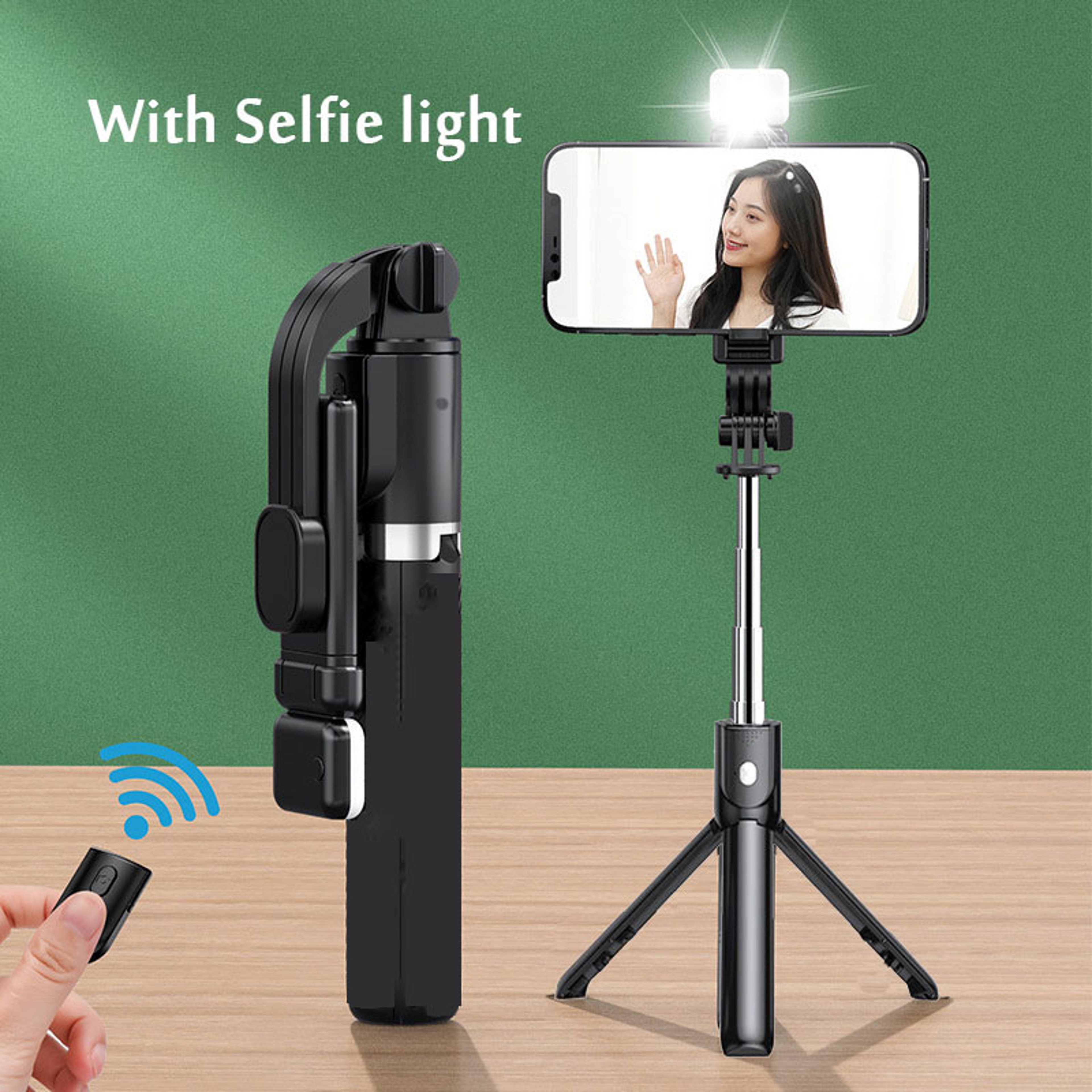 Portable Bluetooth Selfie Stick with Tripod, Retractable Multifunctional Phone Holder & Wireless Remote Shutter – view 10