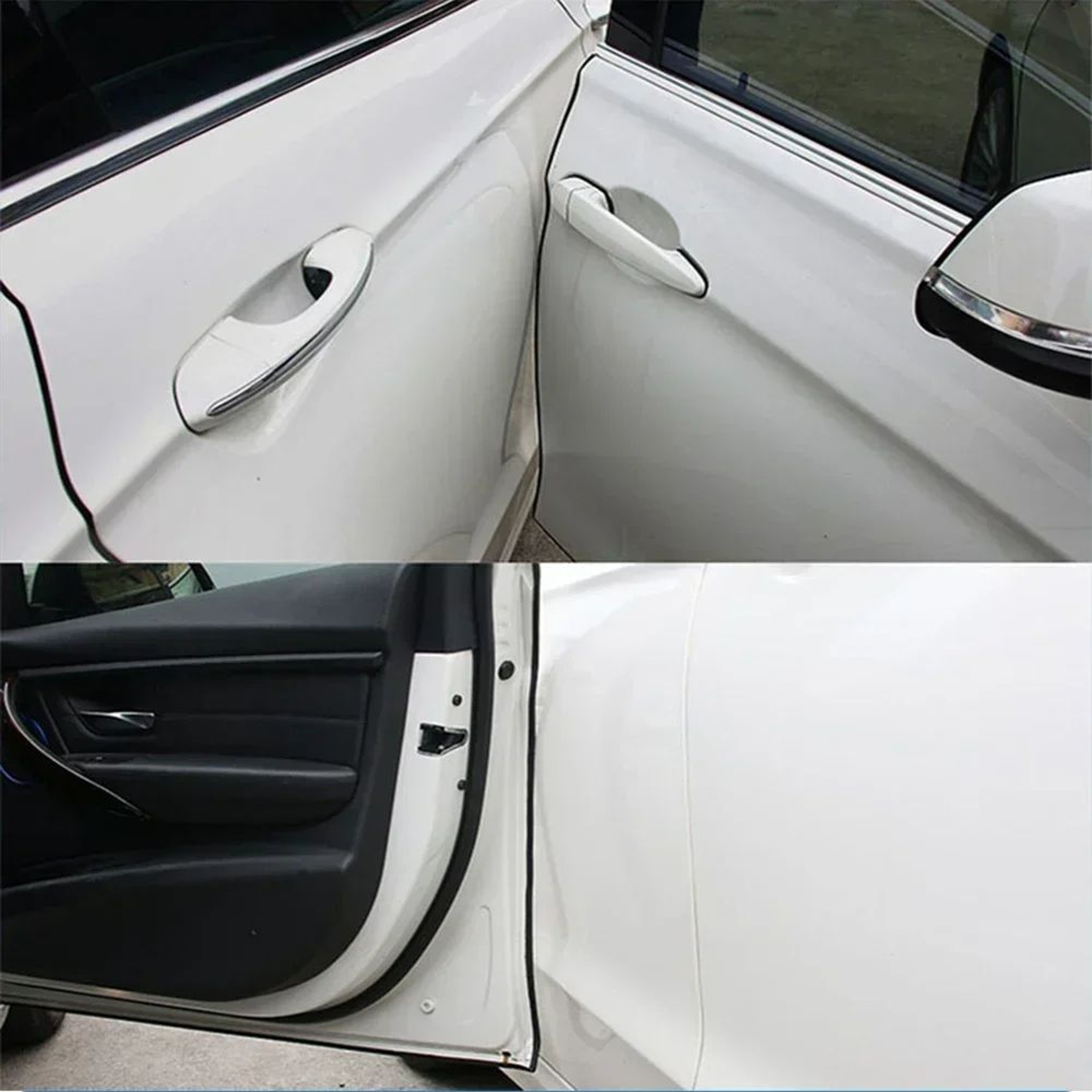 Universal Car Door Edge Guard UShape Rubber Moulding Trim Strip With Side Adhesive Protection 3