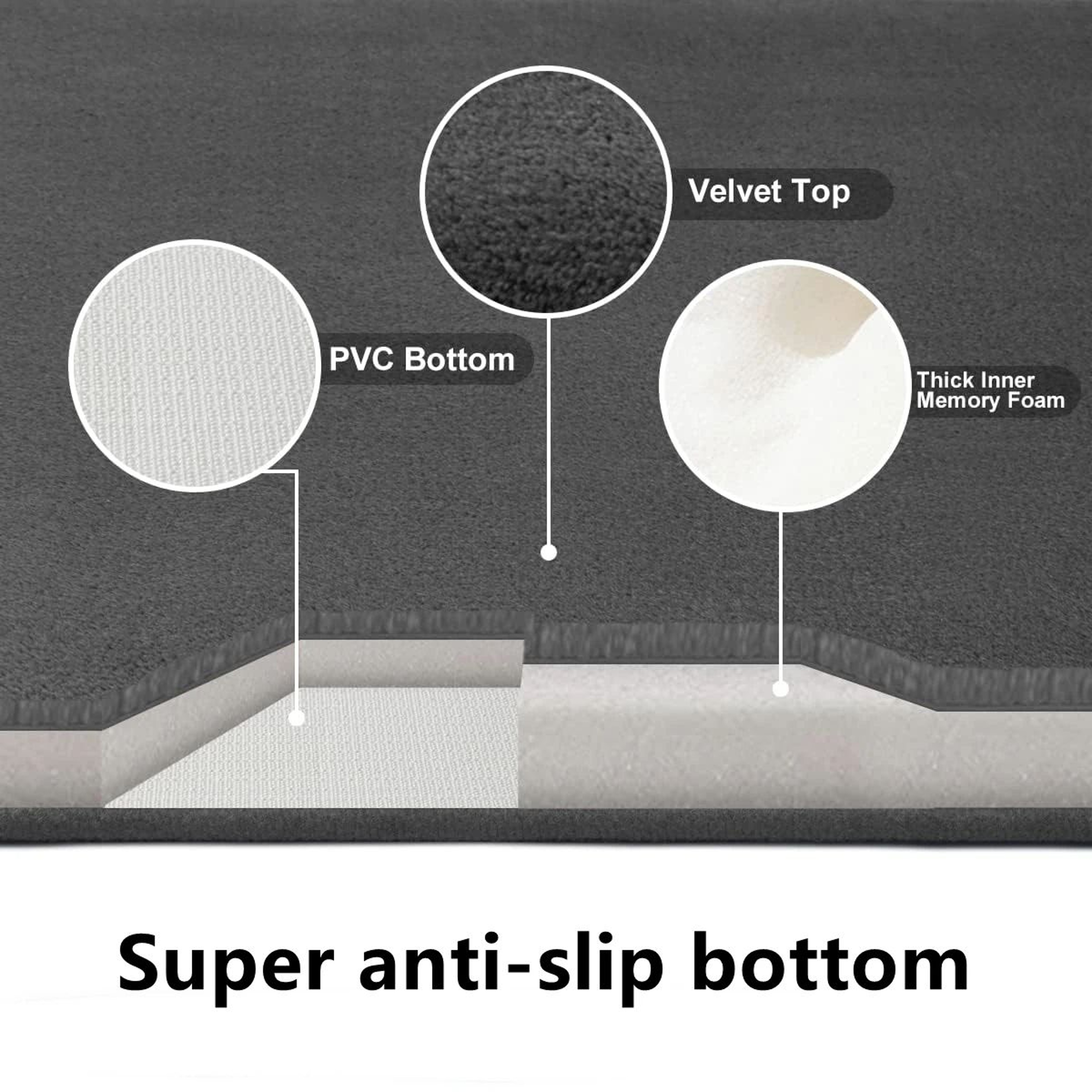Super Absorbent Floor Mat  AntiSlip Coral Velvet Bathroom Rug QuickDry Bath Mat For Doorways  Showe 1