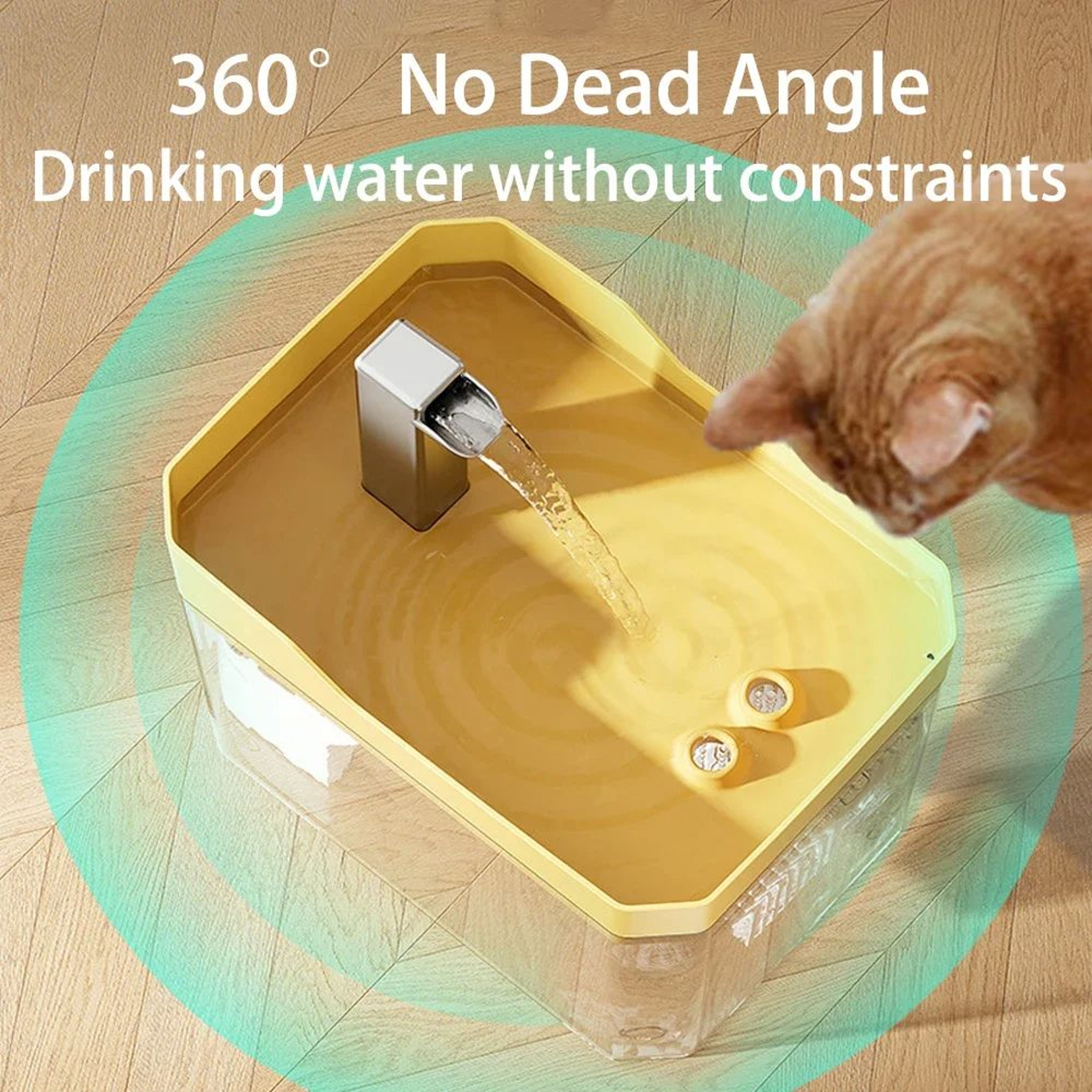 15L Transparent Cat Water Fountain Automatic Pet Water Dispenser With USB Pump AntiDry Burning Reci 2