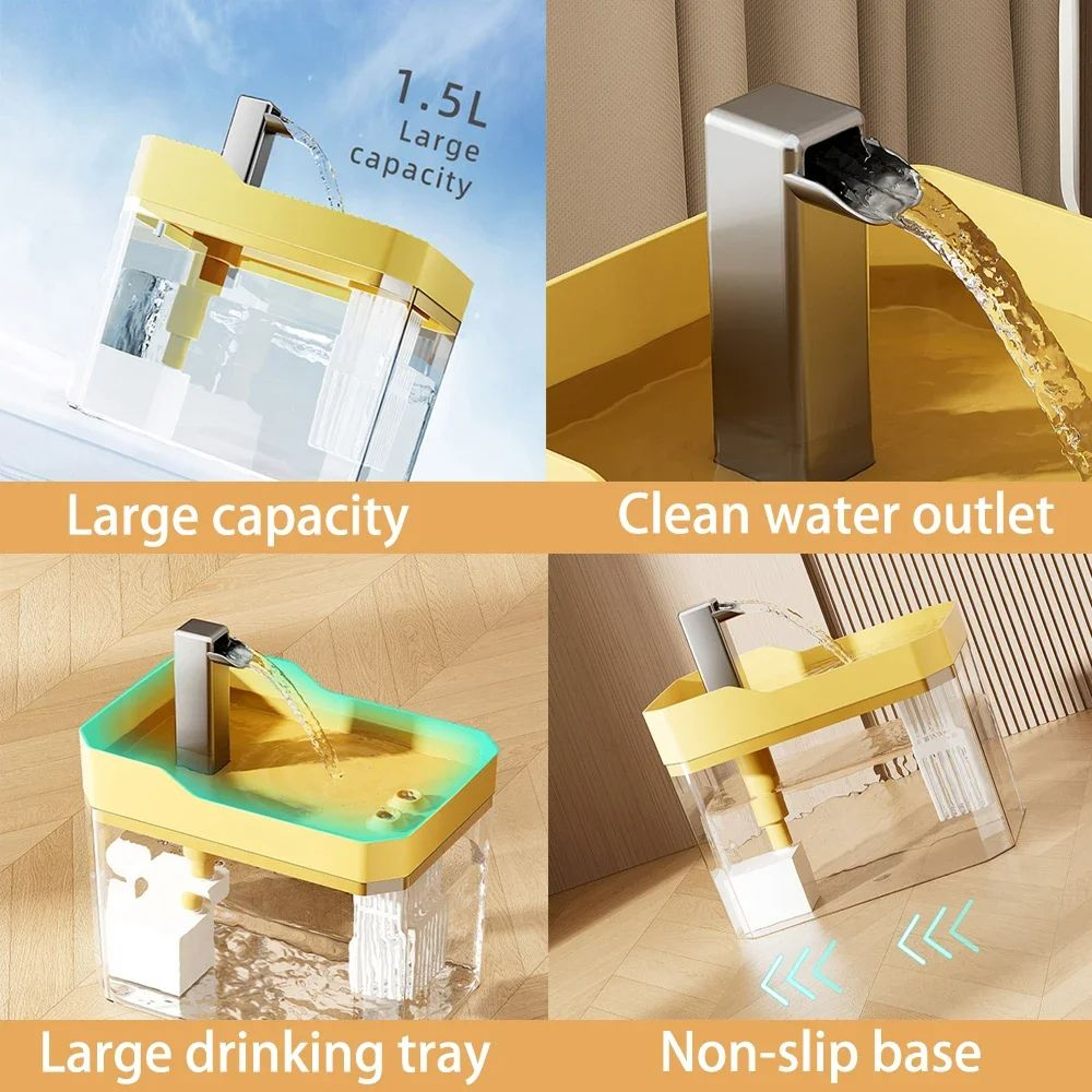 15L Transparent Cat Water Fountain Automatic Pet Water Dispenser With USB Pump AntiDry Burning Reci 3