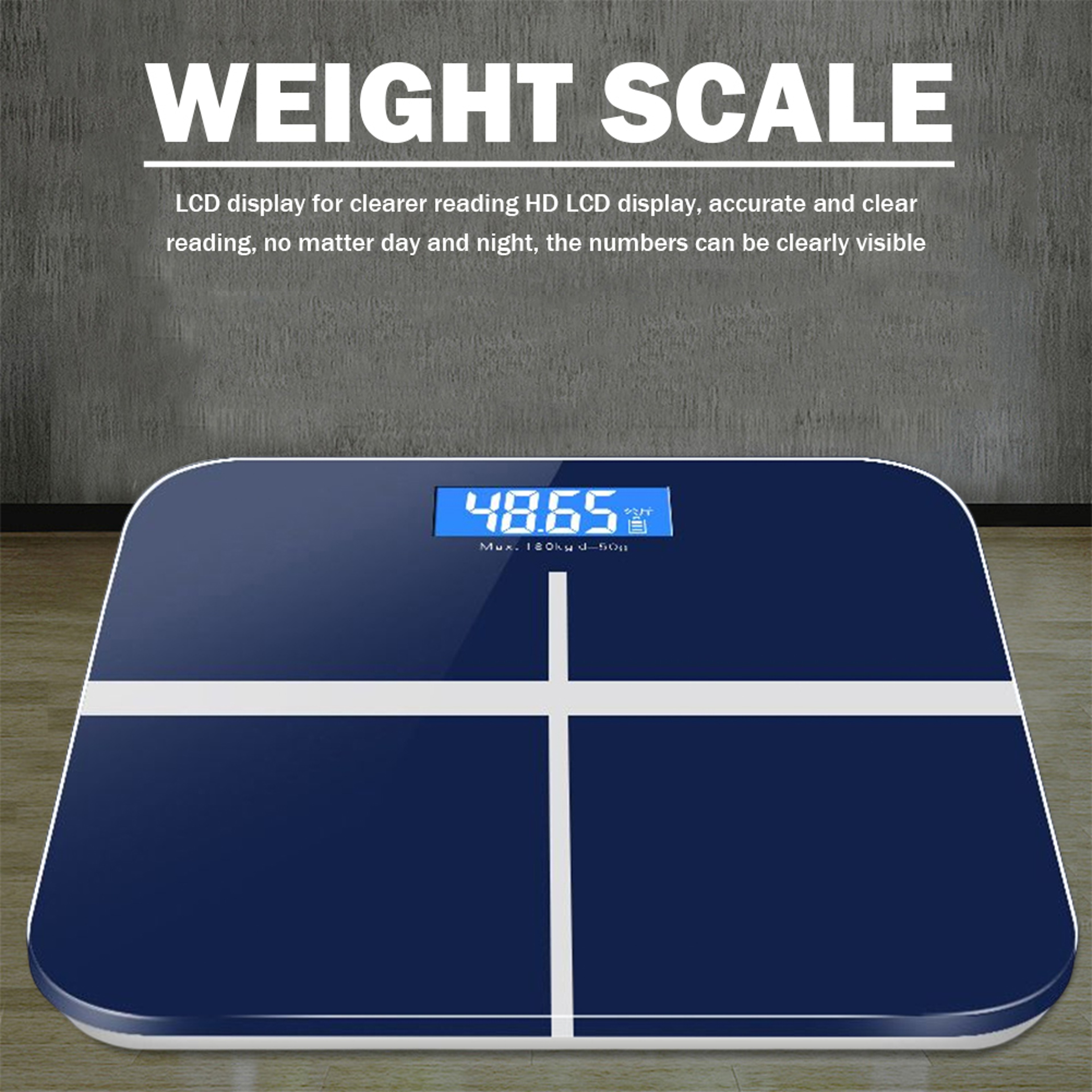 USB Charging Precision Electronic Scale for Home Office Adult, LED Display Smart Body Weight Scale & Weight Loss – view 4