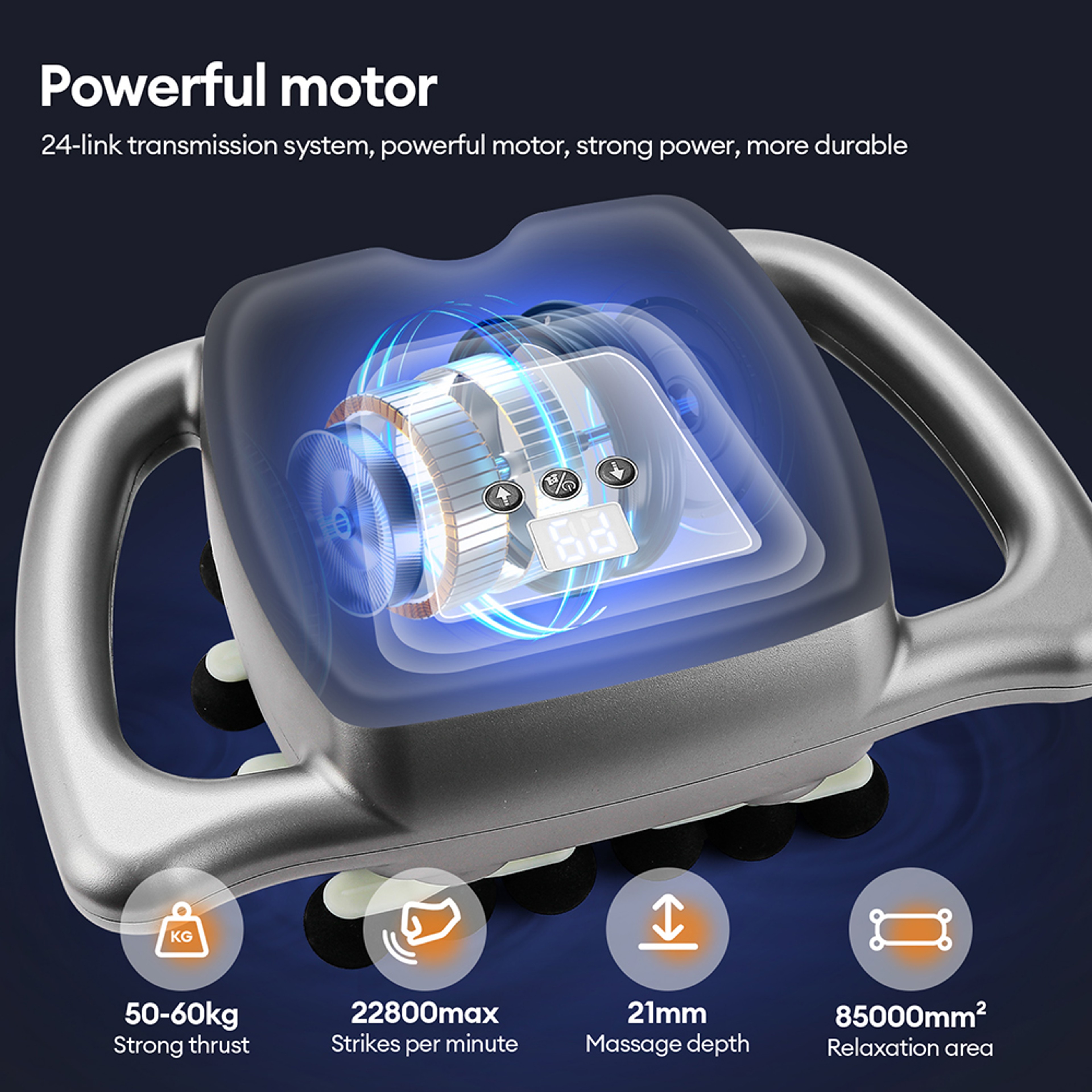 Head Fascia Gun 99 Levels Strength, High-Frequency Vibration Body Massage Gun for Back & Waist, Neck & Shoulder Massage – view 4