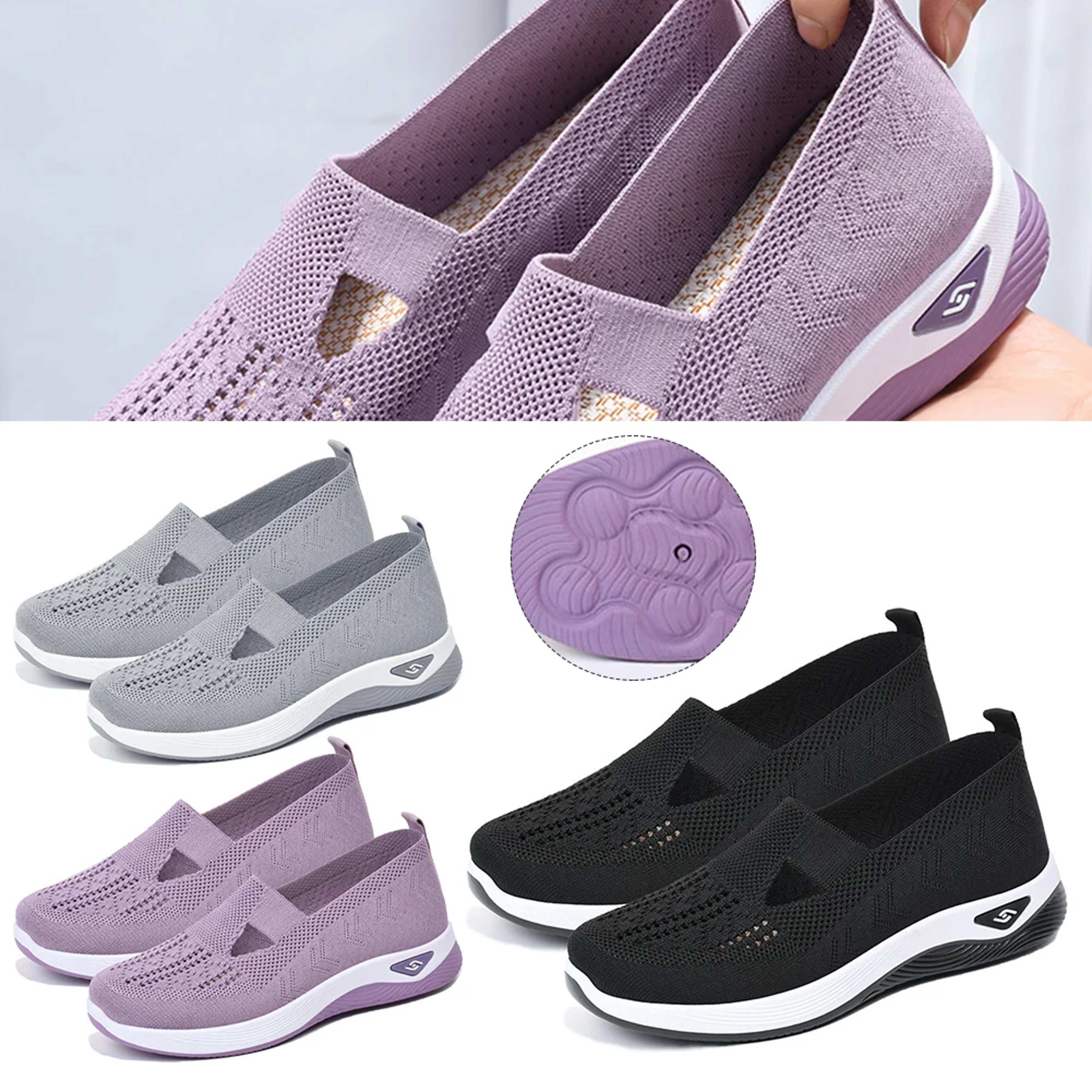 Breathable Barefoot Shoes for Women, Comfortable Orthopedic Walking Sneakers with Arch Support & Non Slip Lightweight – view 1