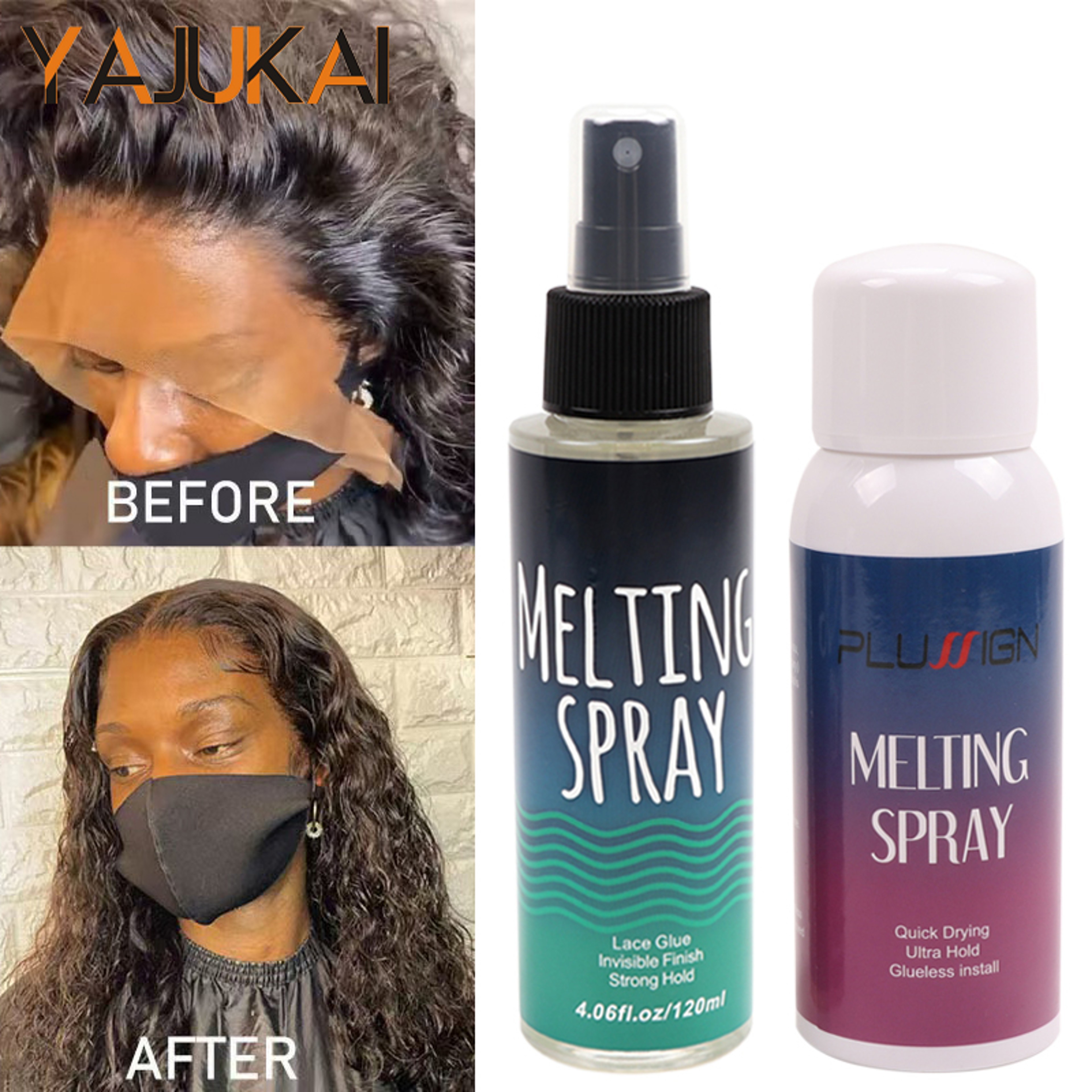 120Ml Lace Melting Spray For Wigs Seamless Wig Glue Spray  Invisible Lace Adhesive Strong Hold Lace 0