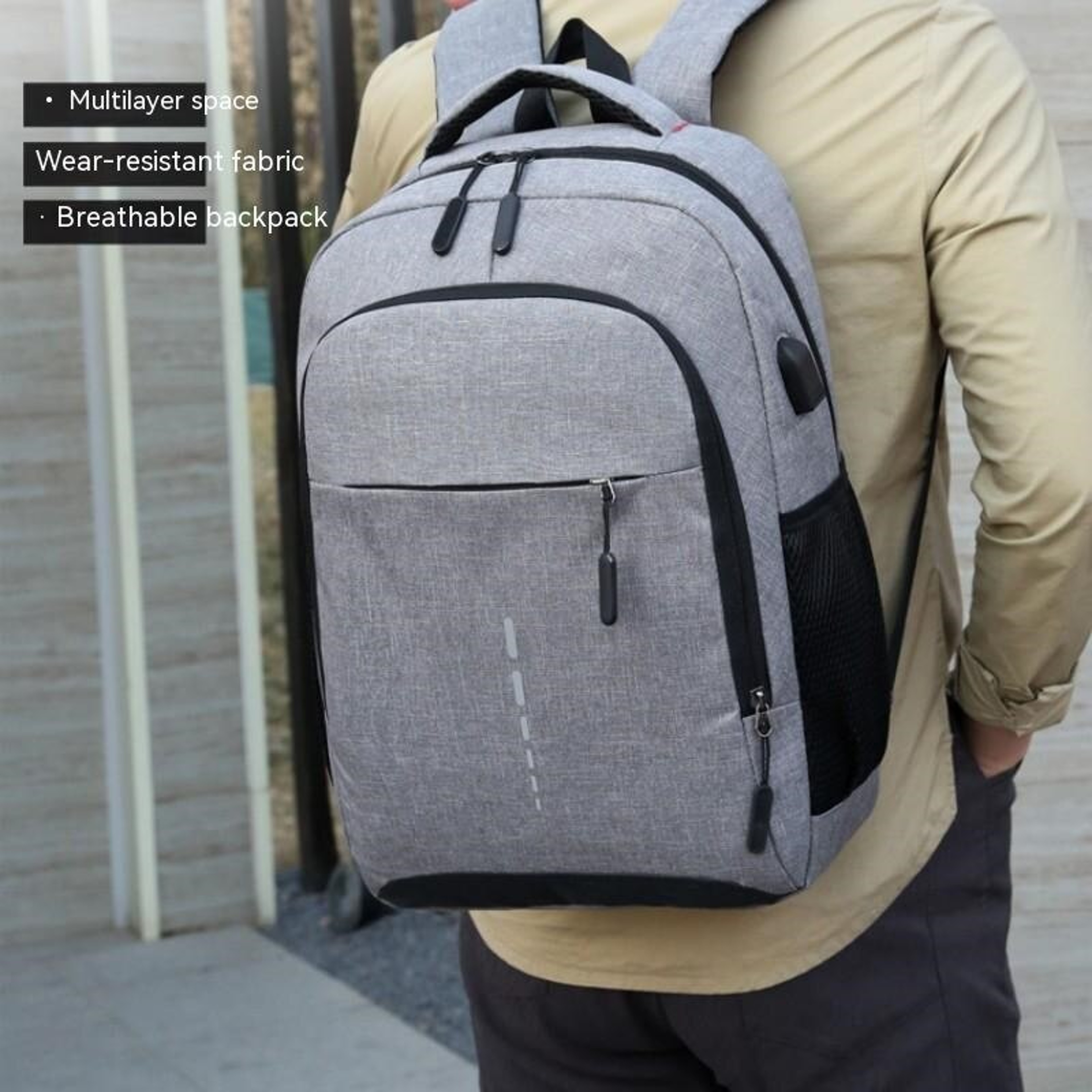 Mens Large Capacity Travel Backpack, Fashion Computer Bag for Students, Work, or Daily Uses – view 3