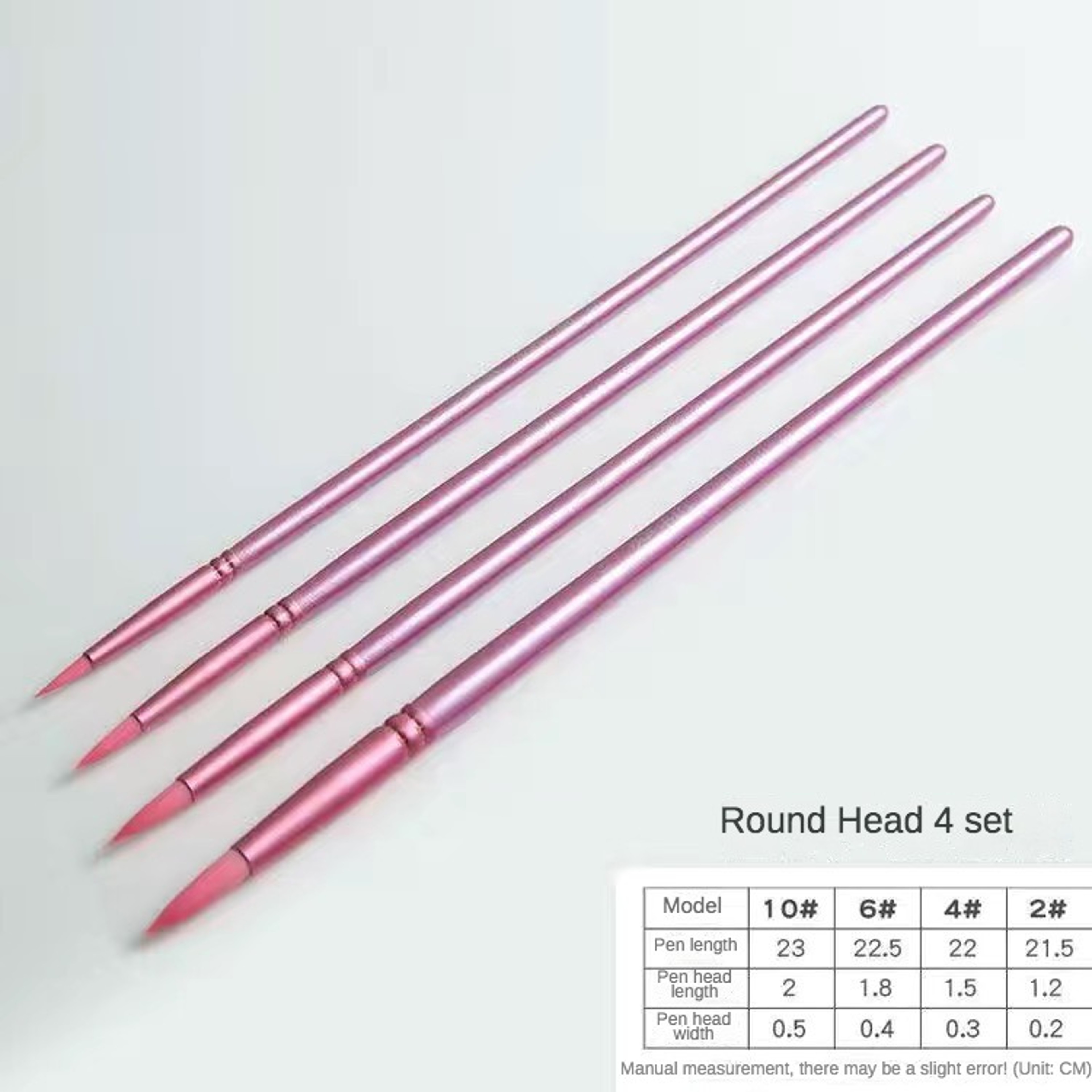 Watercolor Brush Pointed Round Flat Head Soft Hair Set, Ergonomic Nylon Brushes for Beginner's Art Student Hand Drawn – view 9