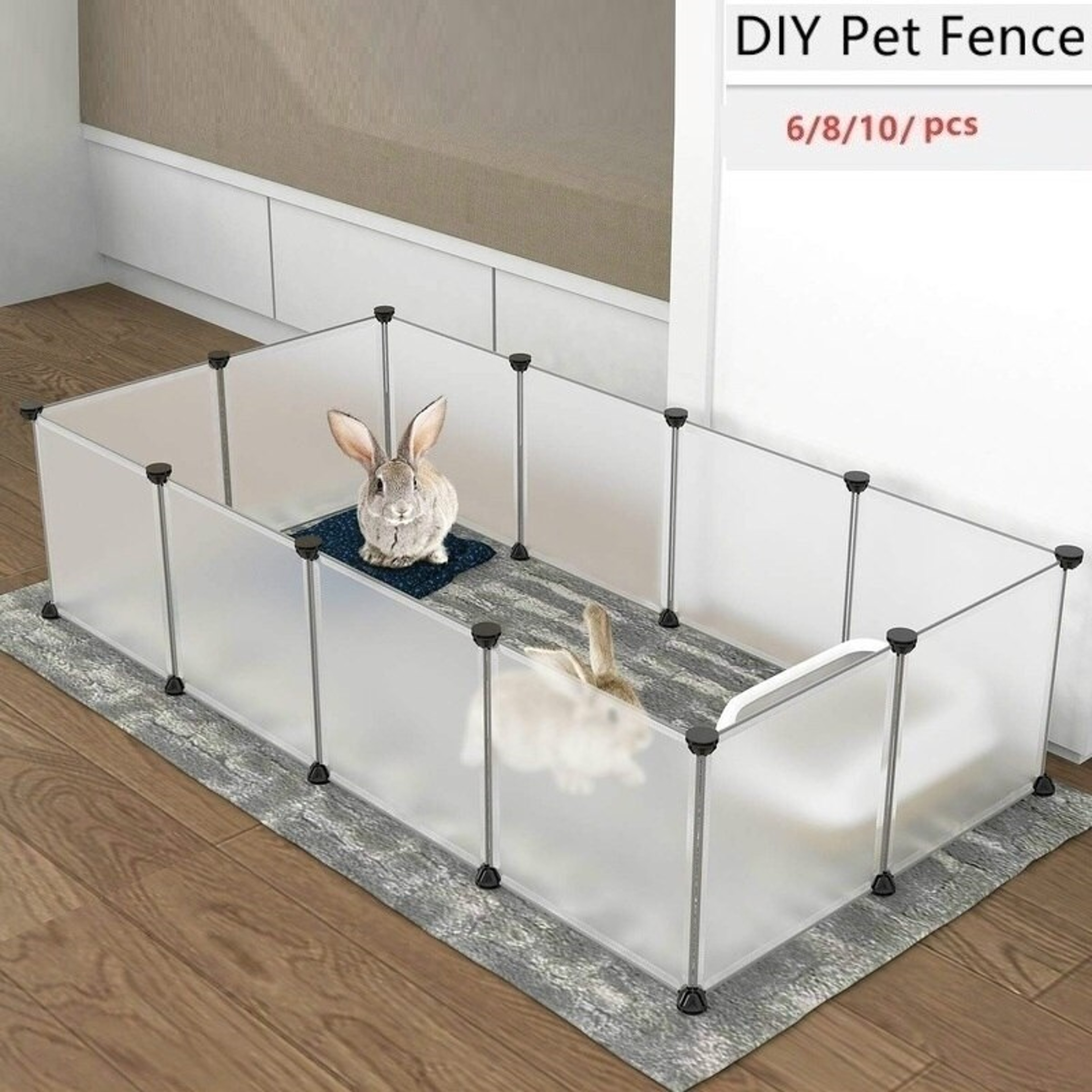 Freely Combined Small Pet Playpen Fence Foldable DIY Dog Cat Cage Yard Enclosure For Kitten Rabbit  0