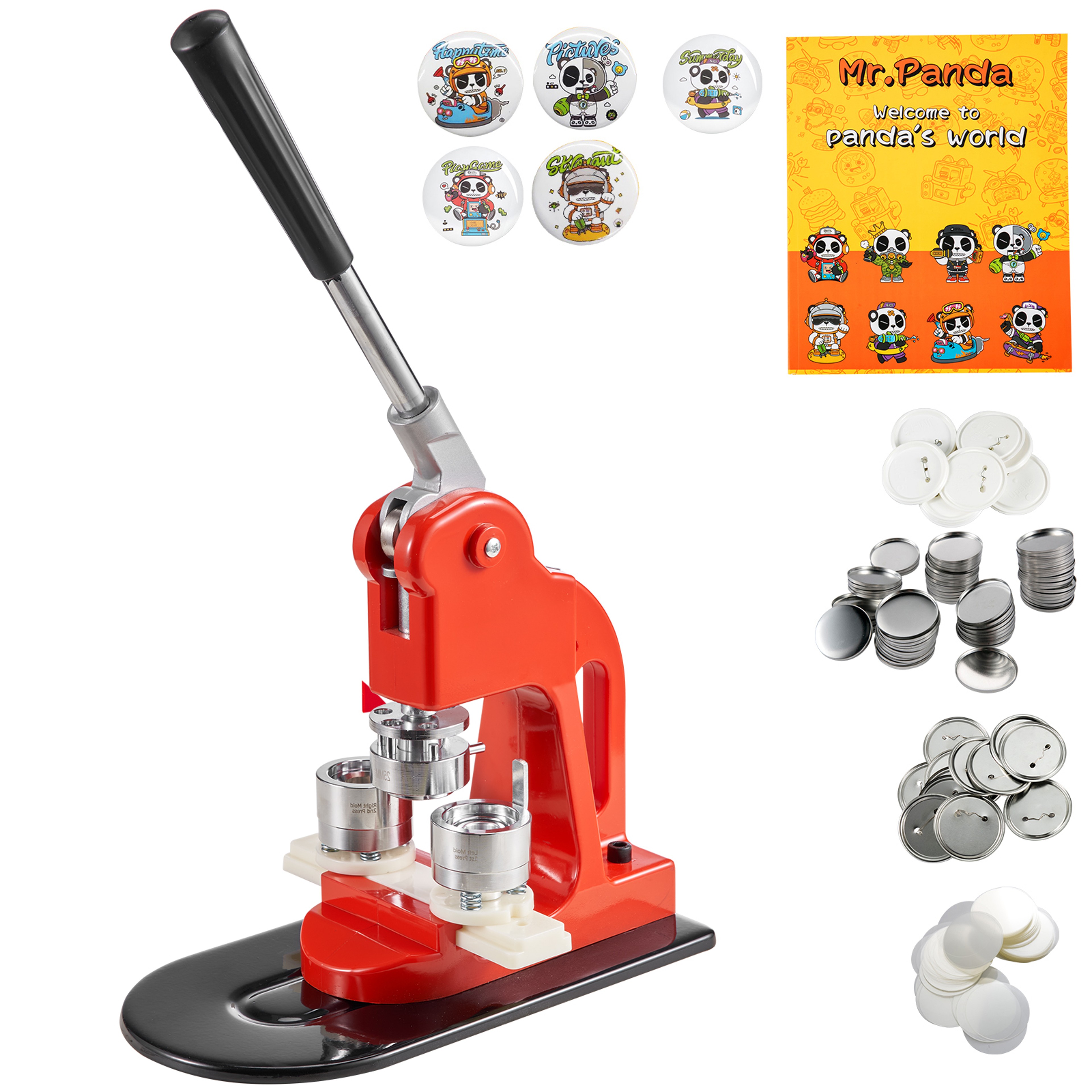SucceBuy DIY Badge Maker Machine with Button Parts, Custom Round Pin Press Kit for Crafts, Logo, Gifts, Promotions – view 1