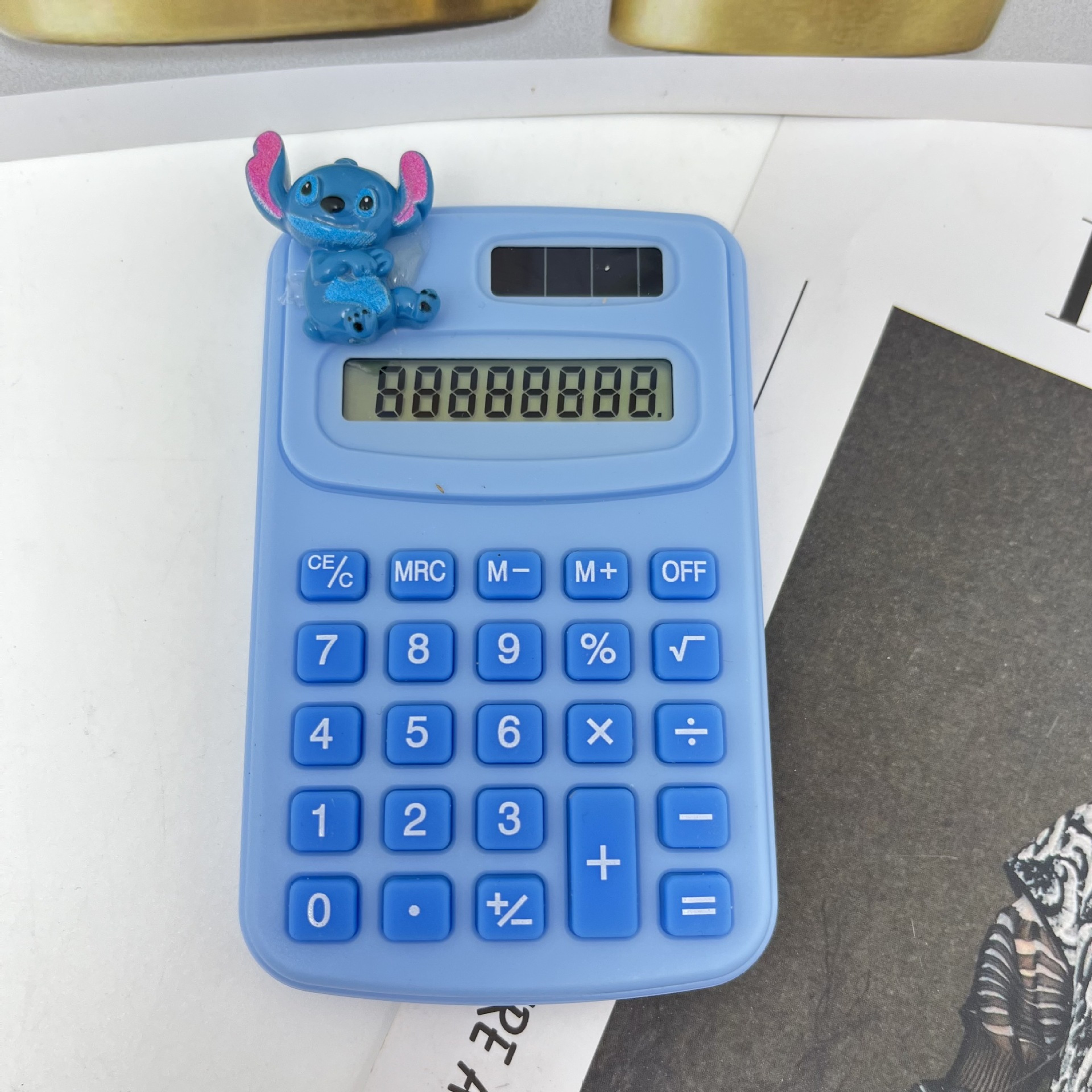 Solar Powered Disney Stitch Calculator, Portable Math Tools for Kids, Cartoon Learning Stationery Gift – view 5