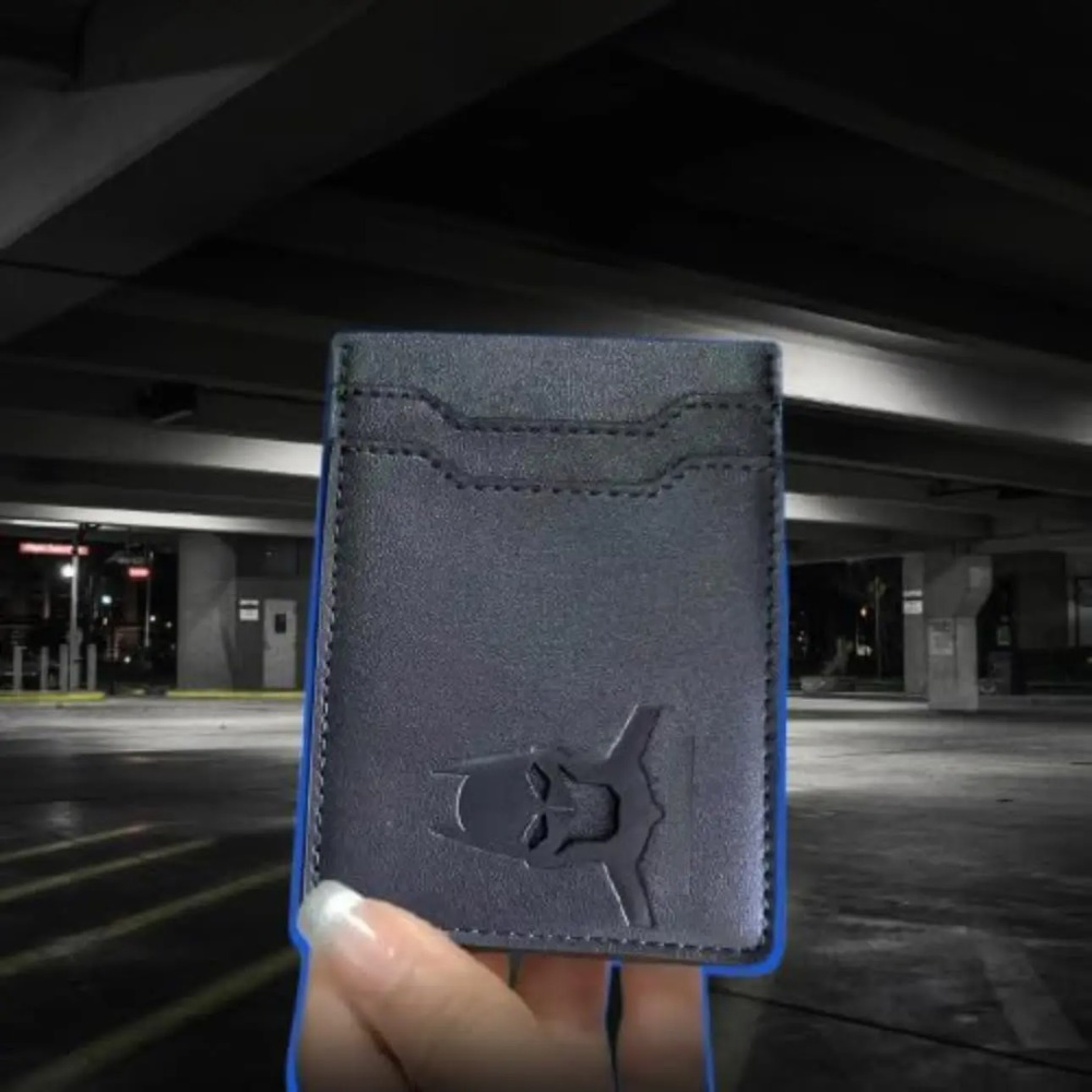Slim Bat ID Wallet Leather Card Holder Case Wallet, Superhero Mask Gift for Dad, Son, Husband – view 5