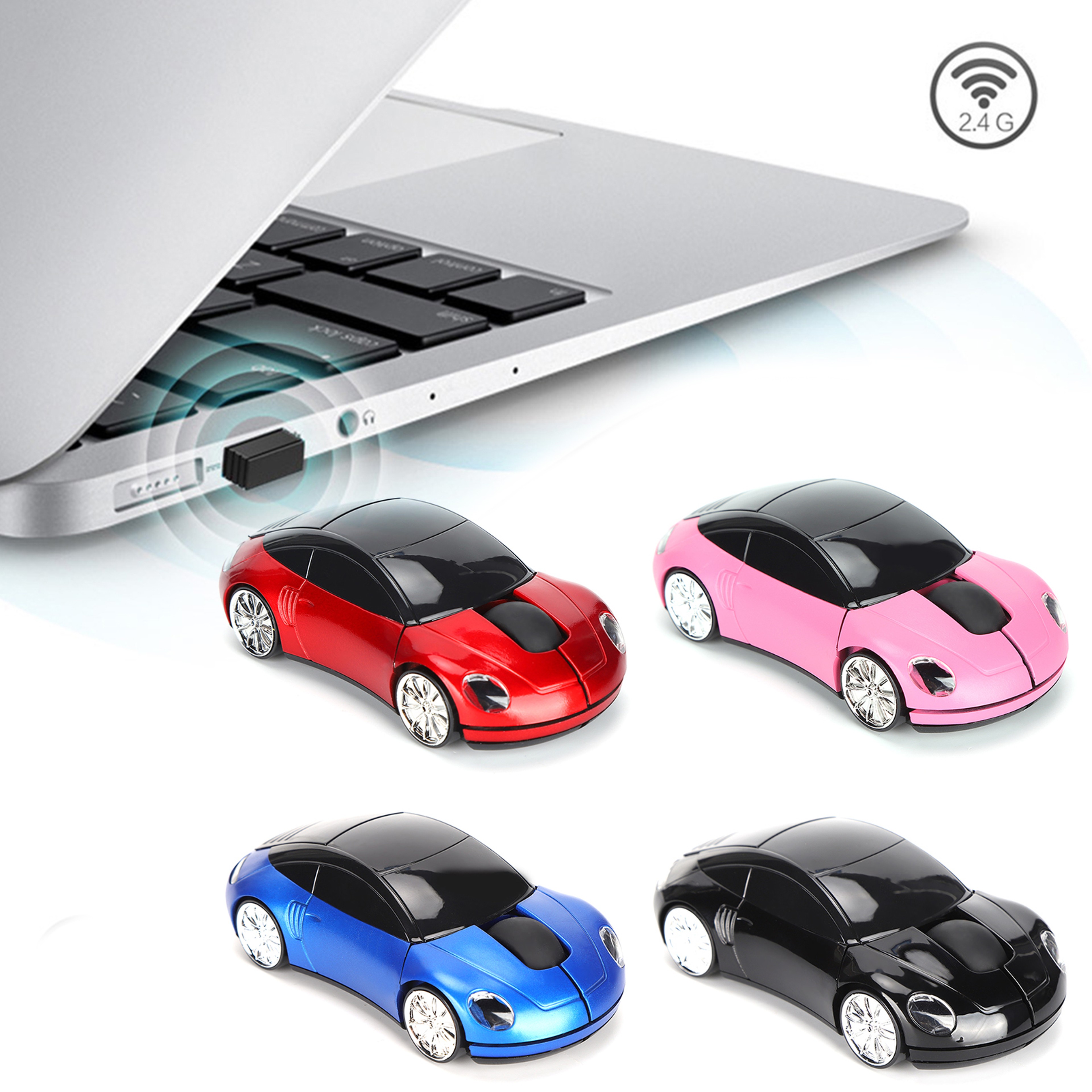 Smart Car Laptop Mouse Portable 2.4G Wireless Cordless Mouse, USB Receiver, Office Mouse for Tablet PC Computer – view 1
