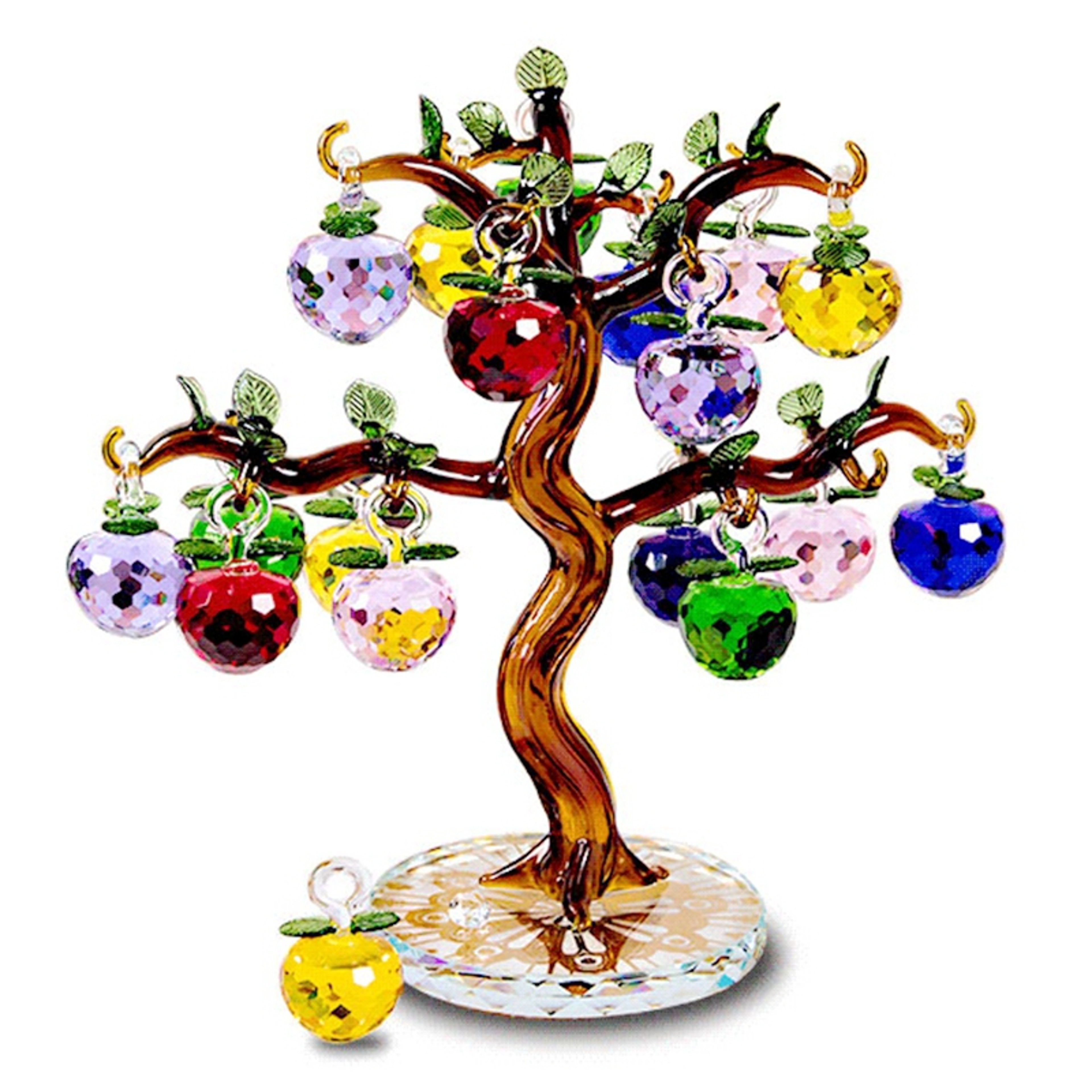 Elegant Crystal Apple Tree Ornament, Feng Shui Glass Apples for Home Decor, Christmas Gift & Collectible Crafts – view 1