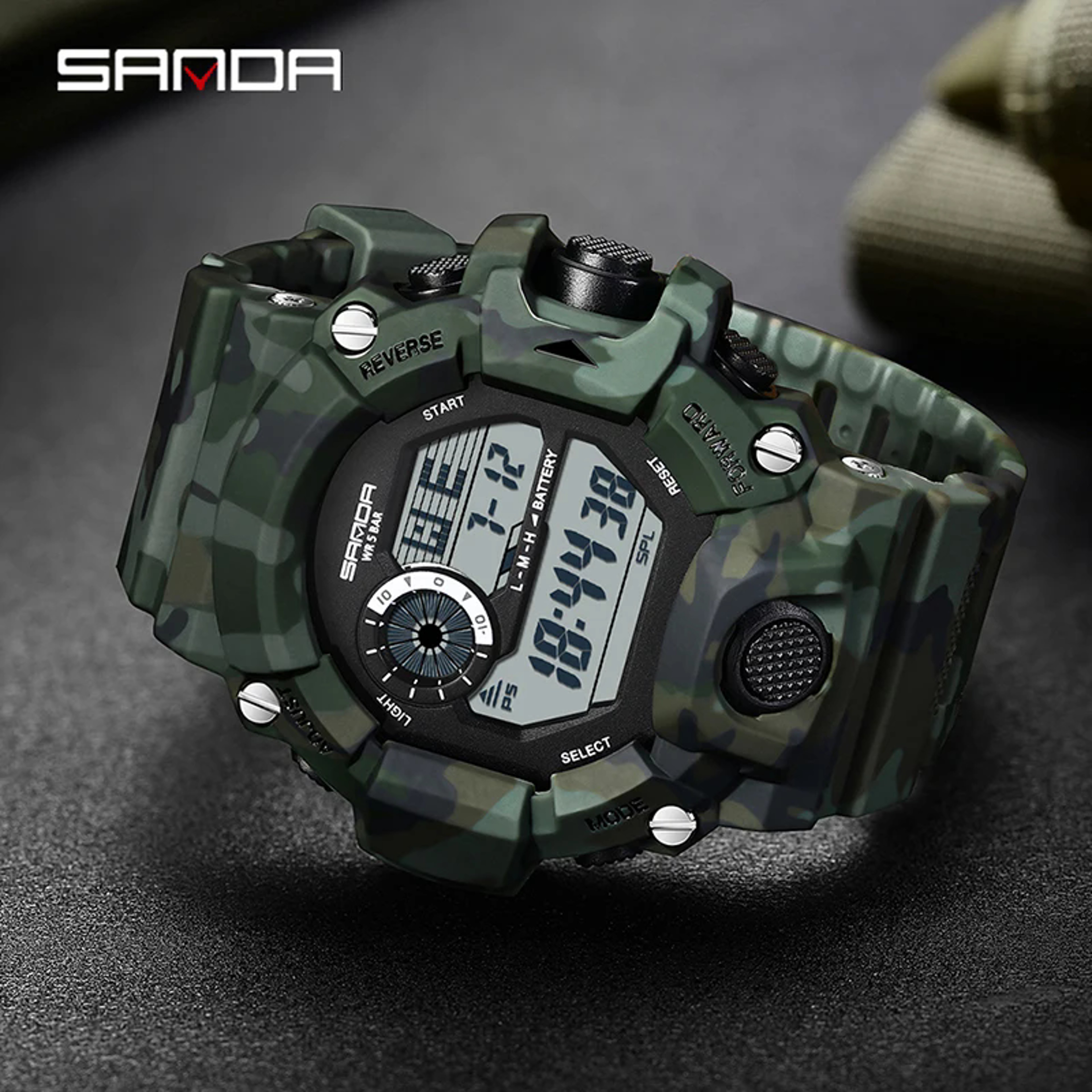 Waterproof Luminous Electronic Watch, Students Digital Watches, Fashion Military Multifunctional Date Alarm Clock – view 3